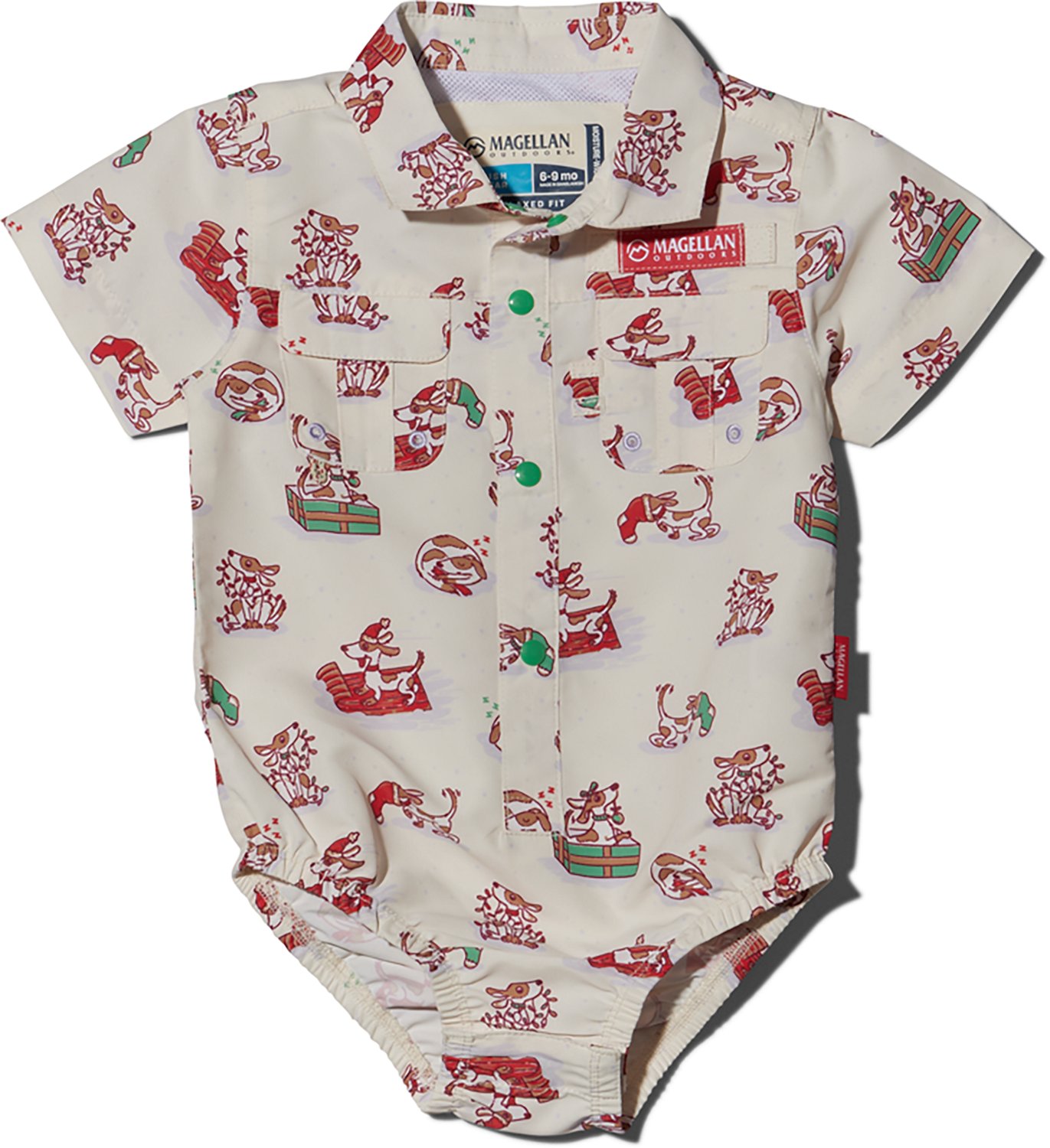 Magellan Outdoors Infant Boys' Laguna Madre Holiday Christmas Pup Onesie - view number 1