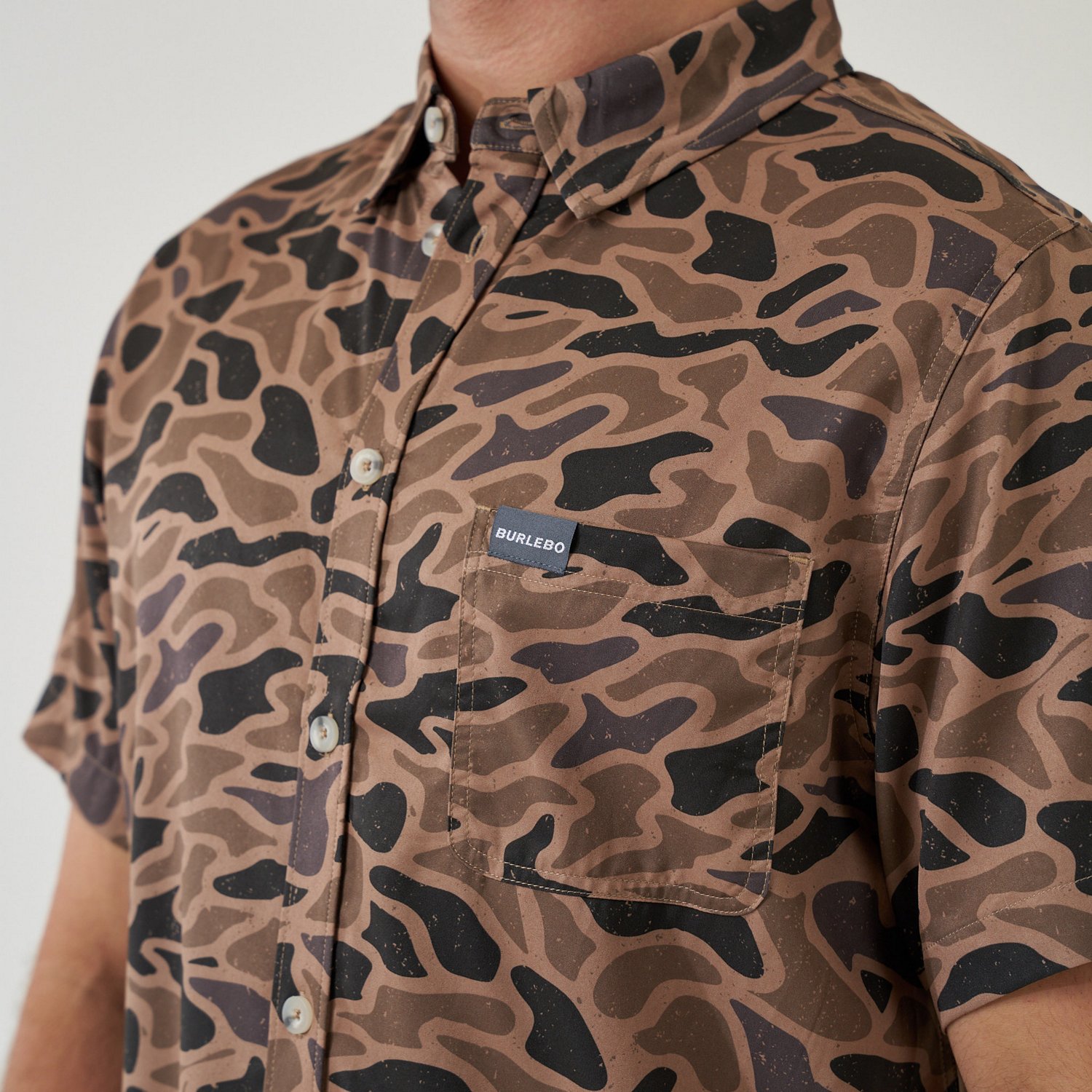 BURLEBO Men's Performance Button-Up Short Sleeve Shirt                                                                           - view number 2