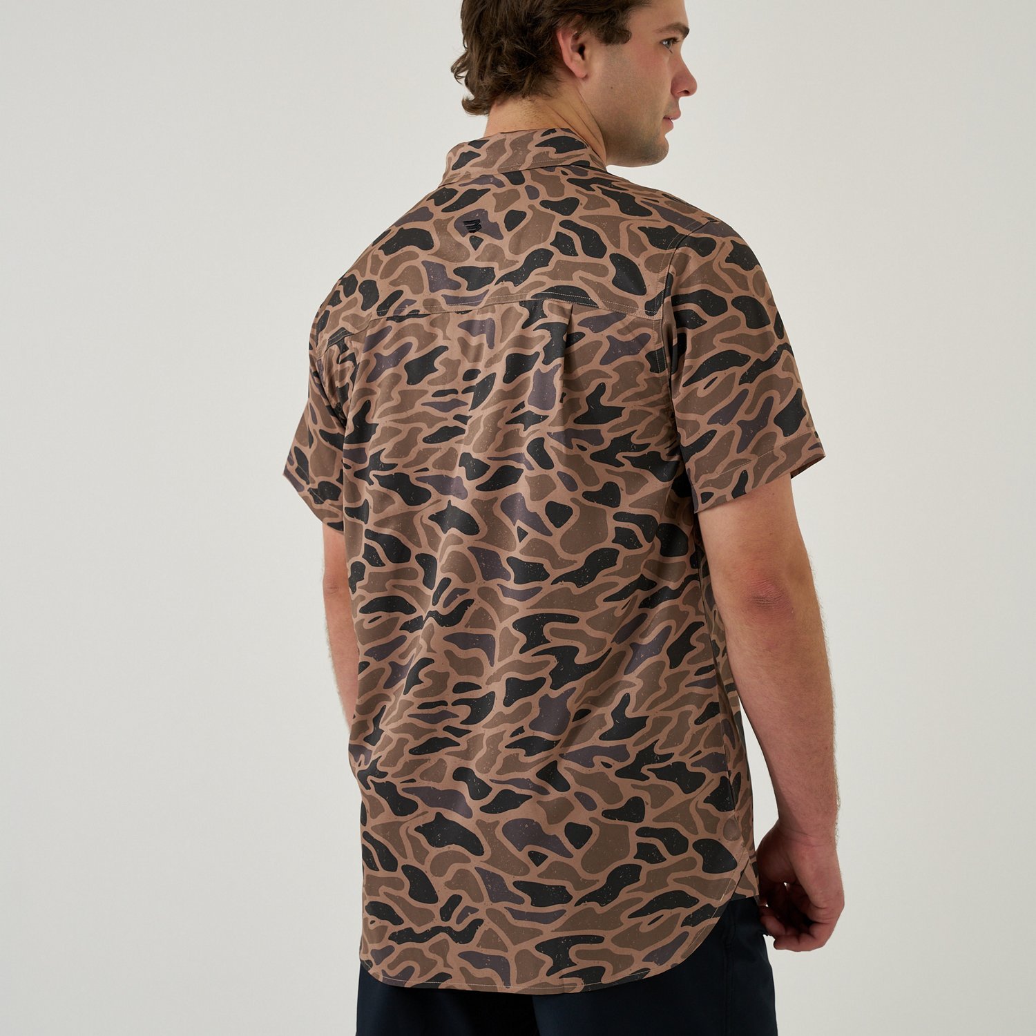BURLEBO Men's Performance Button-Up Short Sleeve Shirt                                                                           - view number 3