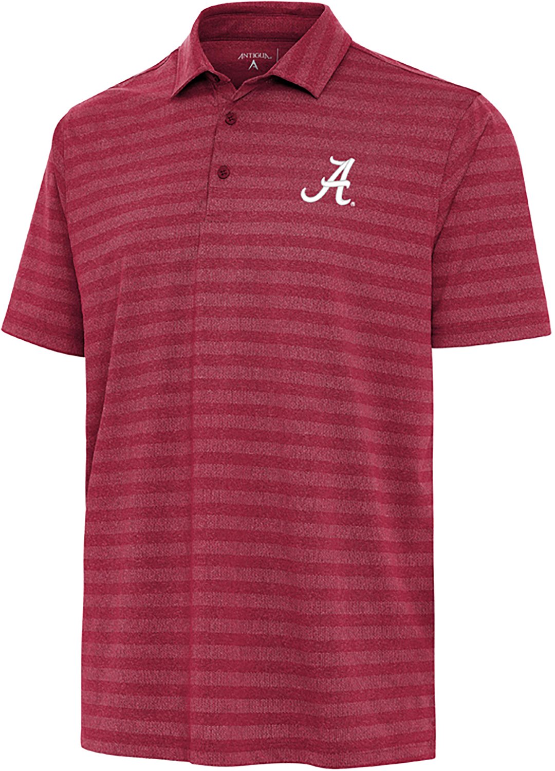 Antigua Men's University of Alabama Crimson Tide Urge Stripe Short Sleeve Polo Shirt