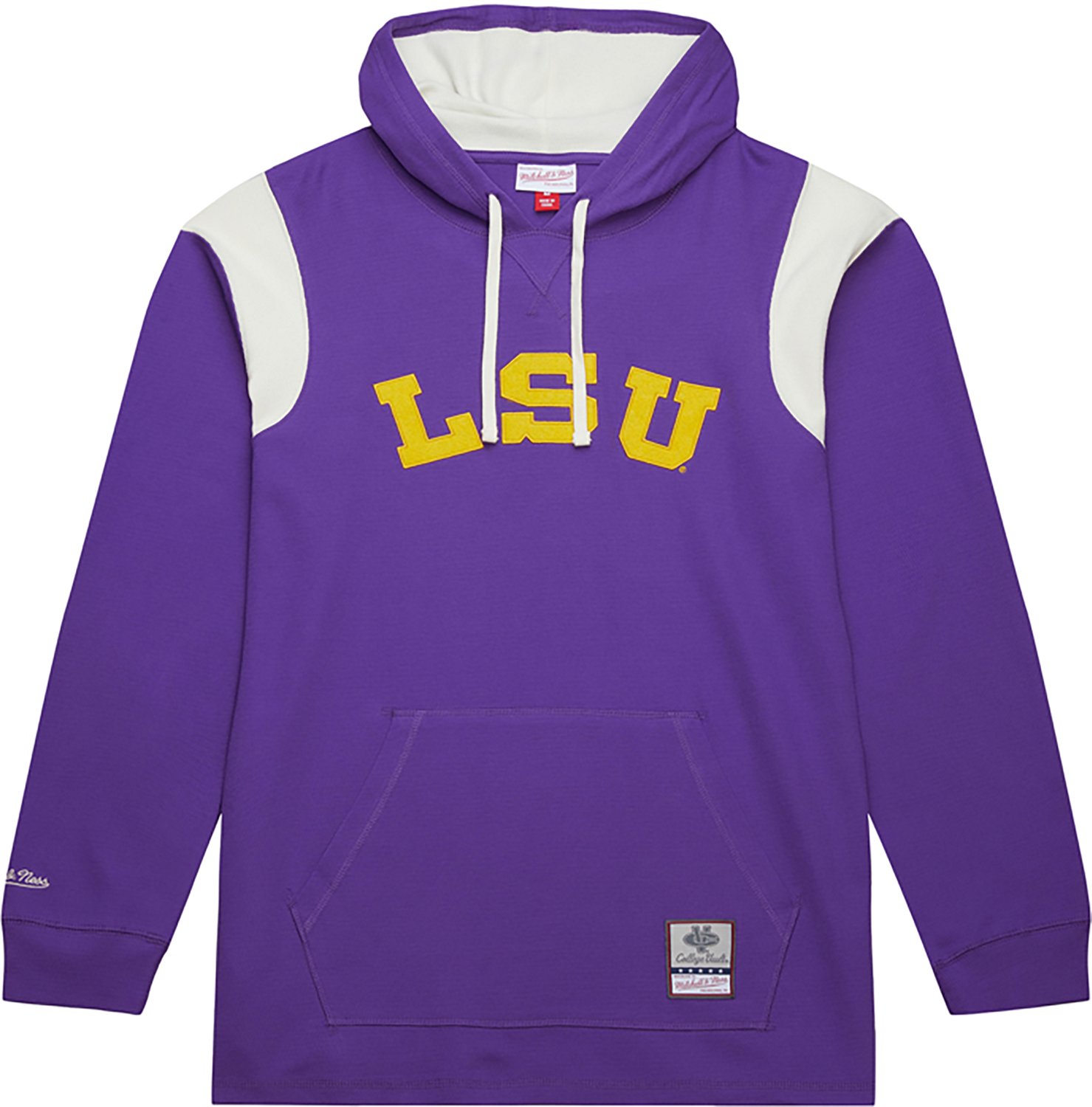 Mitchell & Ness Men's Louisiana State University Vintage Logo Thermal Lightweight Hoodie - view number 1