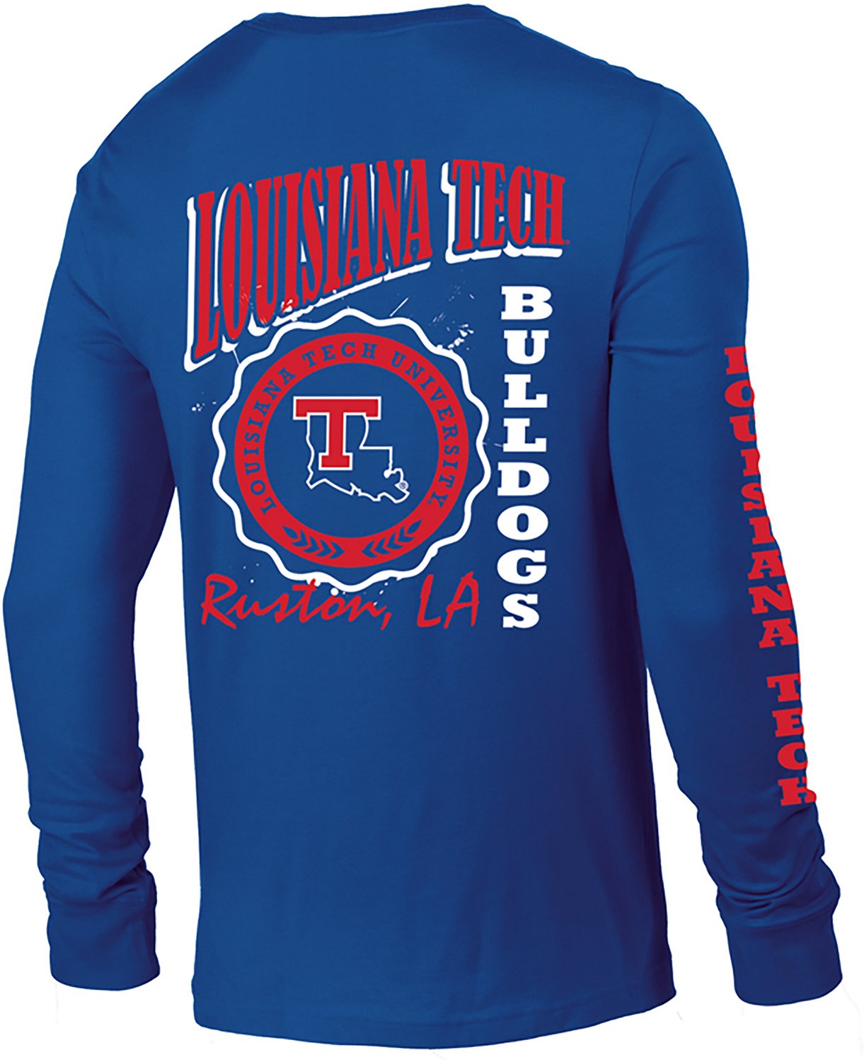 Champion Men's Louisiana Tech 3 Hits Stadium Long Sleeve T-shirt - view number 2