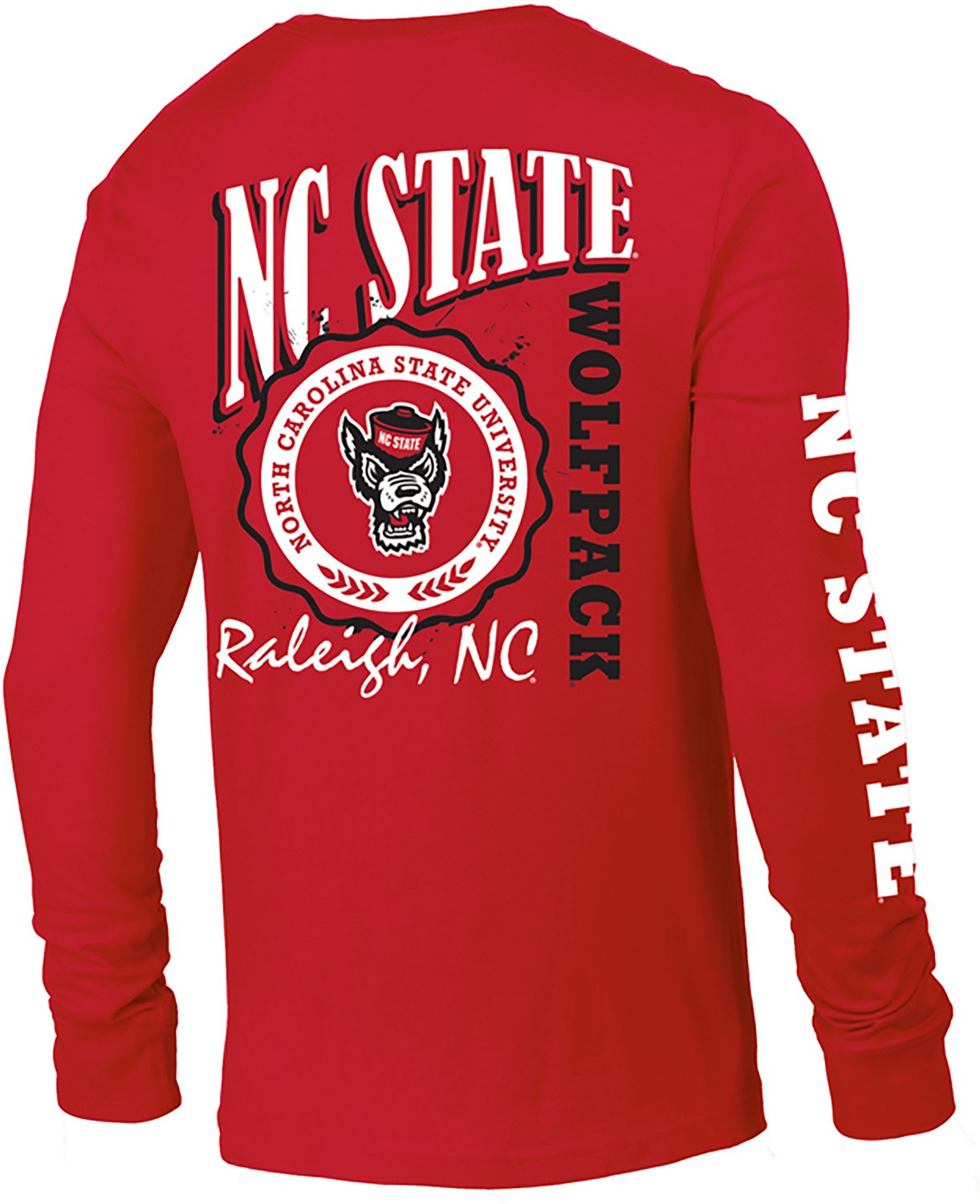 Champion Men's NC State 3 Hits Stadium Long Sleeve T-shirt - view number 2