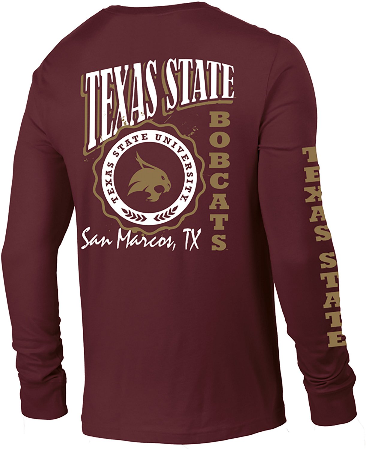 Champion Men's Texas State 3 Hits Stadium Long Sleeve T-shirt - view number 2