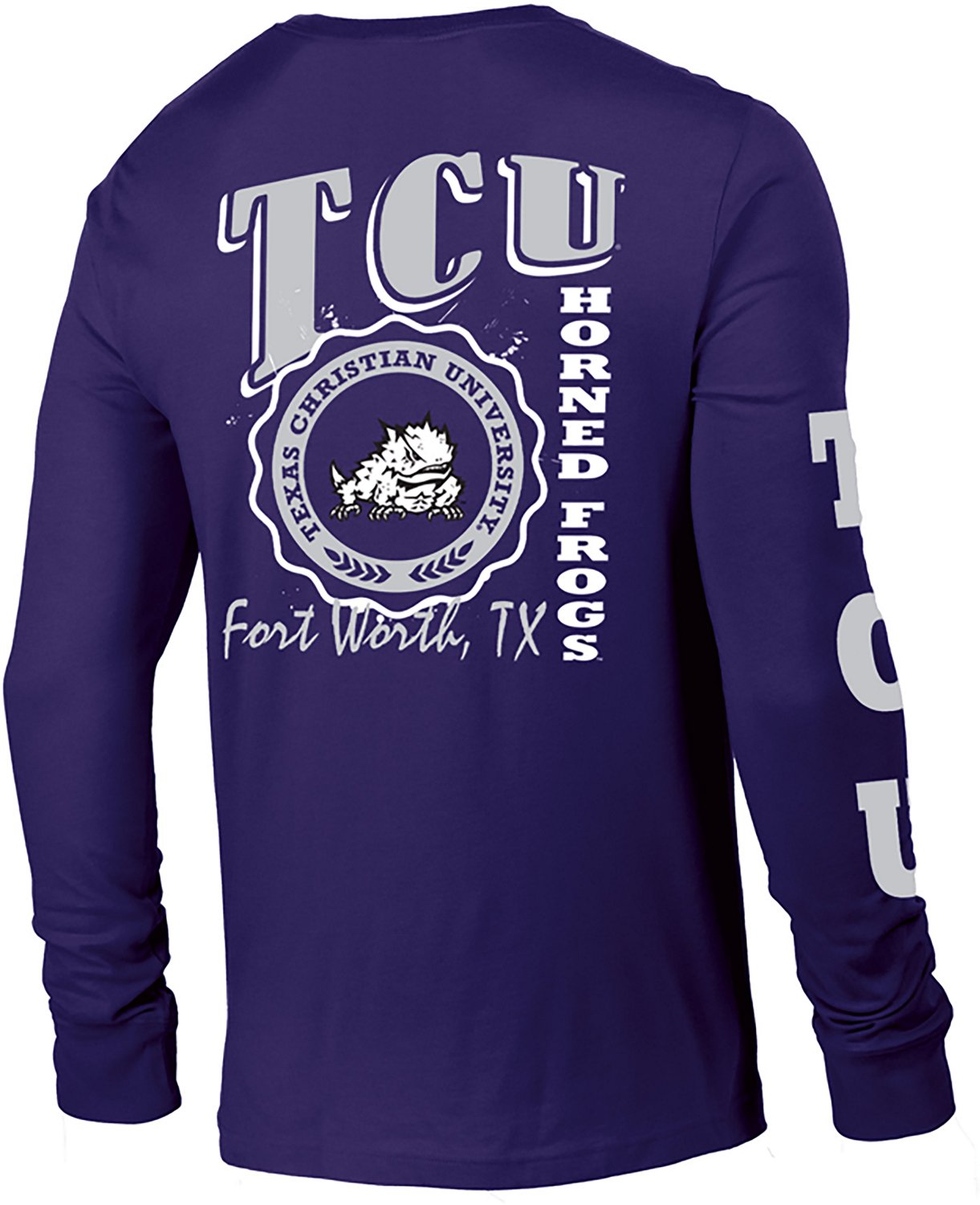 Champion Men's TCU 3 Hits Stadium Long Sleeve T-shirt - view number 2