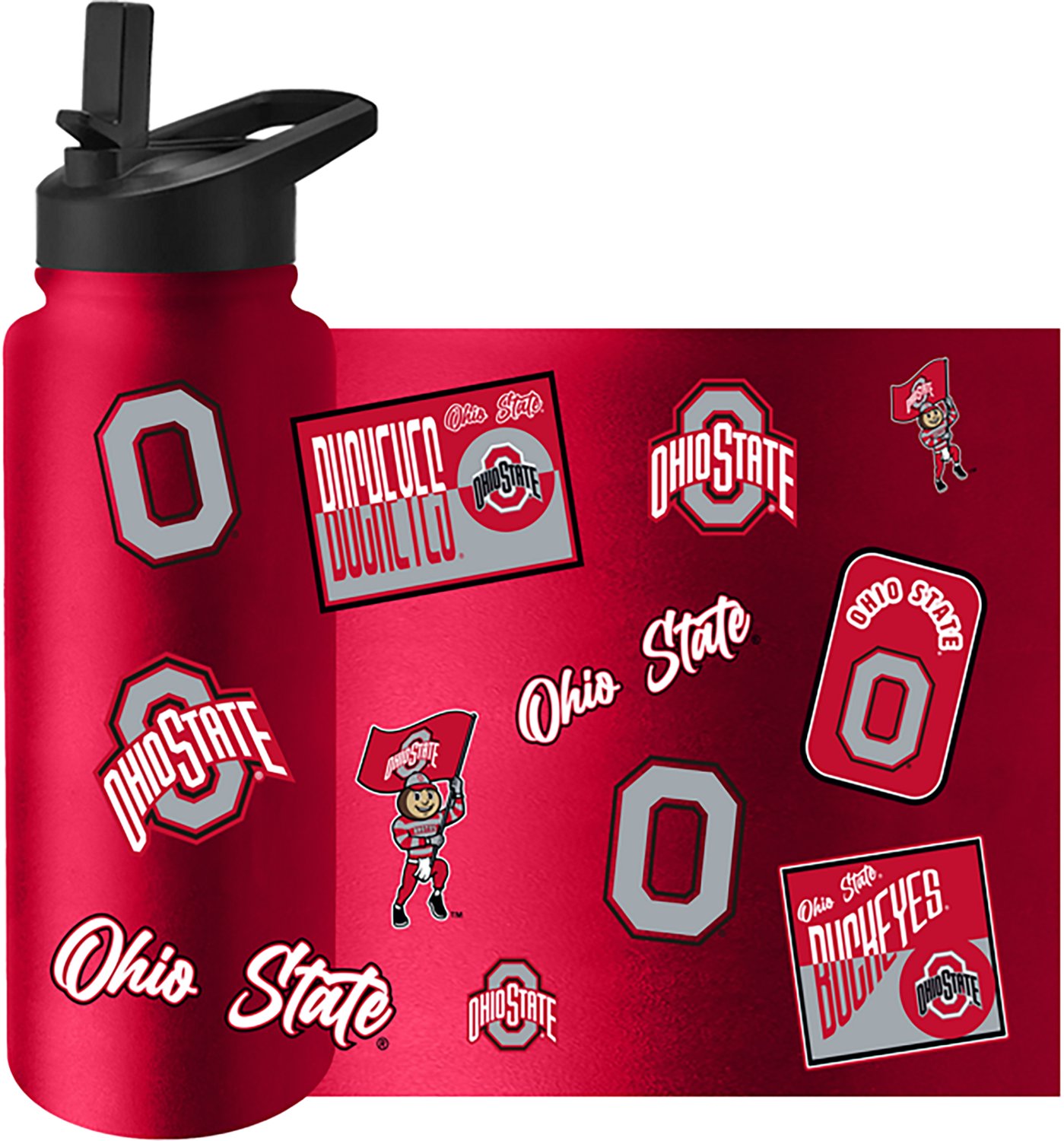 Logo Brands Ohio State University 34 oz Dreamweave Quencher Bottle - view number 3