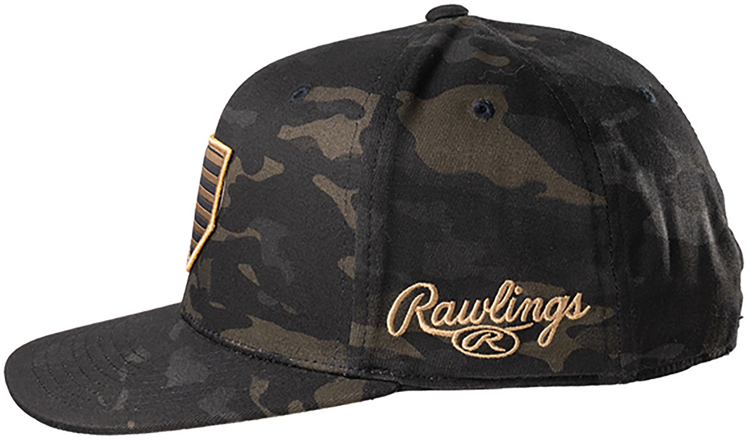 Black Clover Multicam Woven Patch Flat Snapback Cap - view number 5