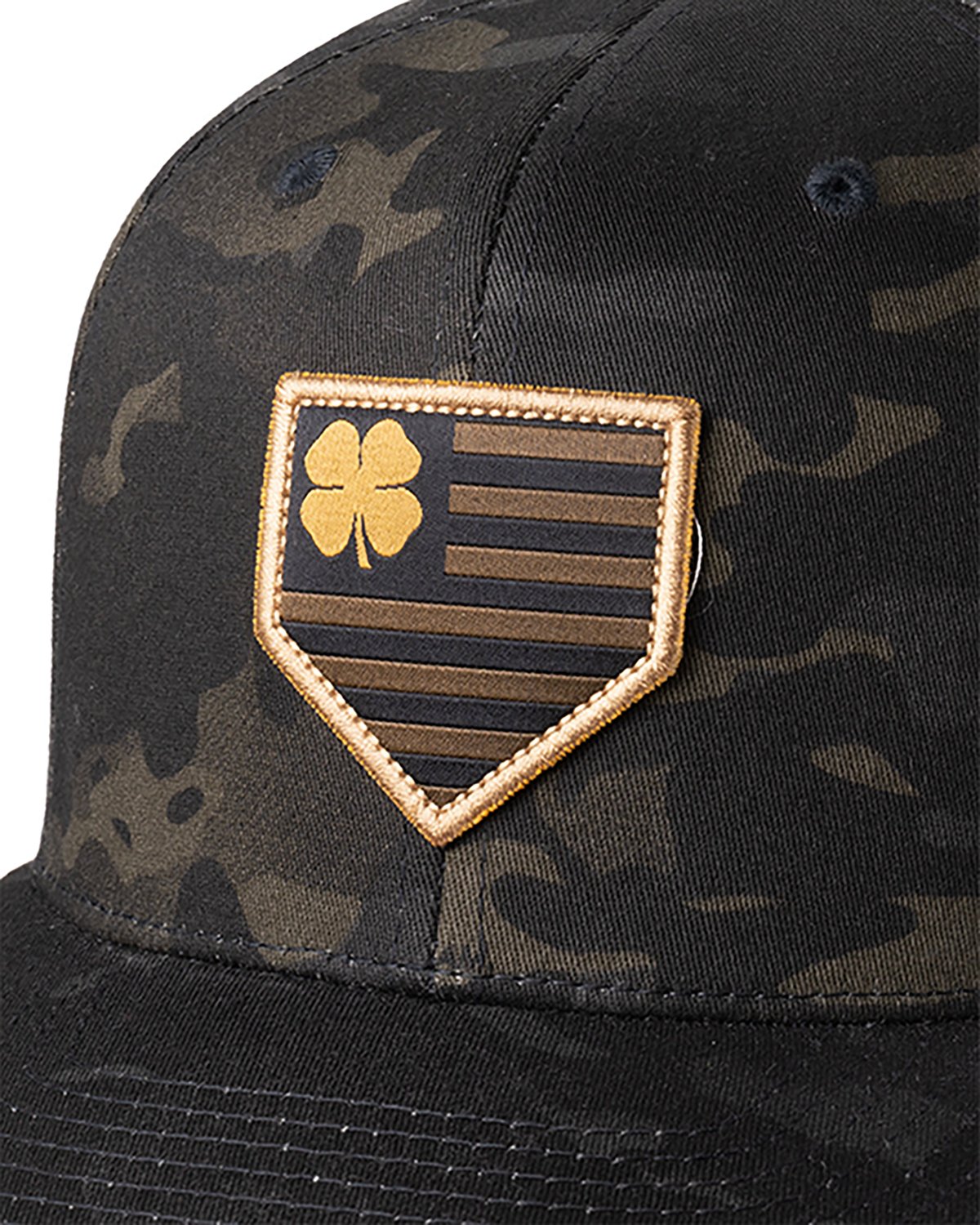 Black Clover Multicam Woven Patch Flat Snapback Cap - view number 6