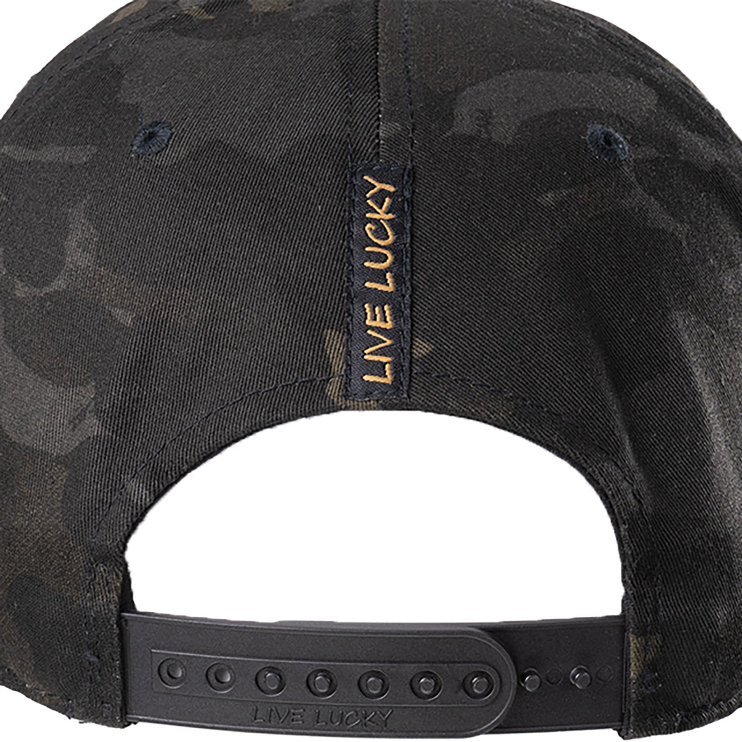 Black Clover Multicam Woven Patch Flat Snapback Cap - view number 8