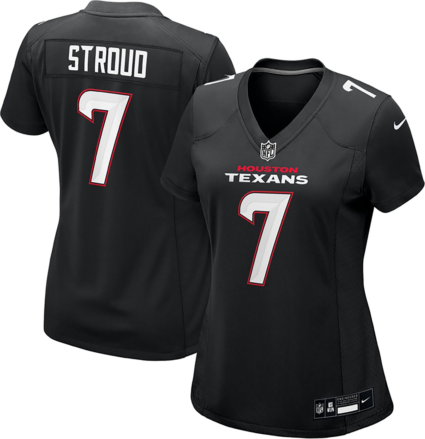 Nike Women's Houston Texans C.J. Stroud Carbon Black Fashion Name and Number Jersey