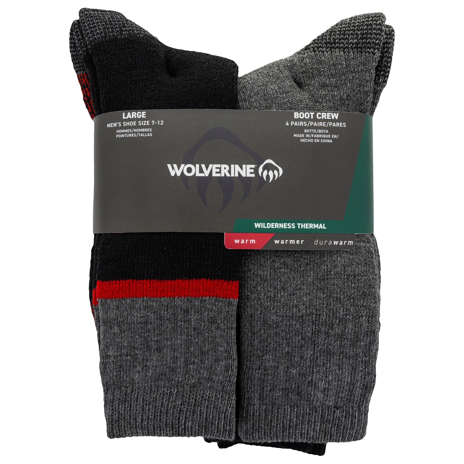 Wolverine Men's Wilderness Thermal Boot Socks 4-Pack - view number 2