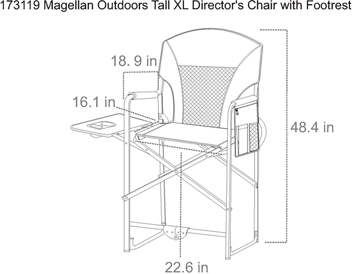 Magellan Outdoors Tall XL Director's Chair with Footrest - view number 8