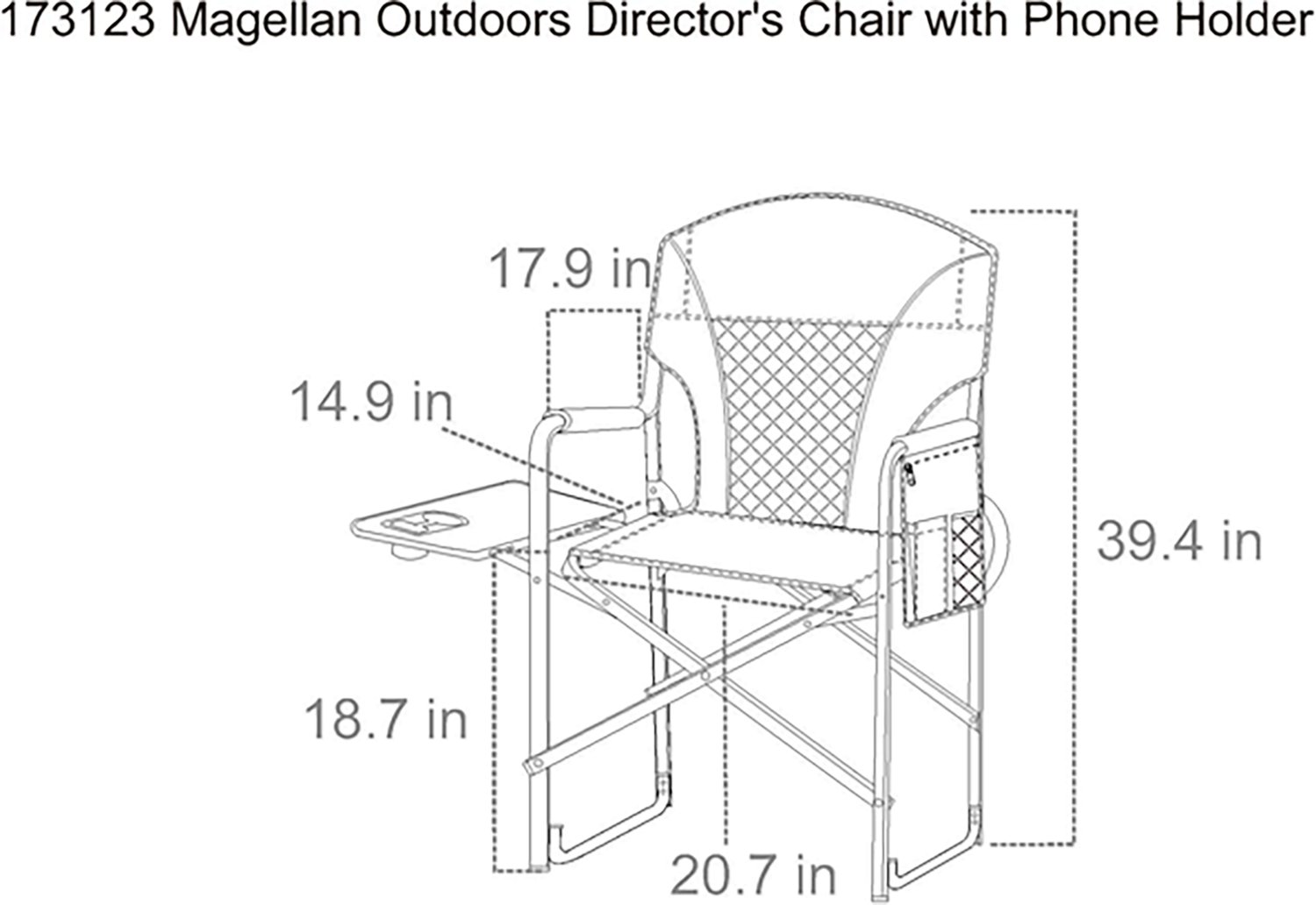 Magellan Outdoors Director's Chair with Phone Holder - view number 2