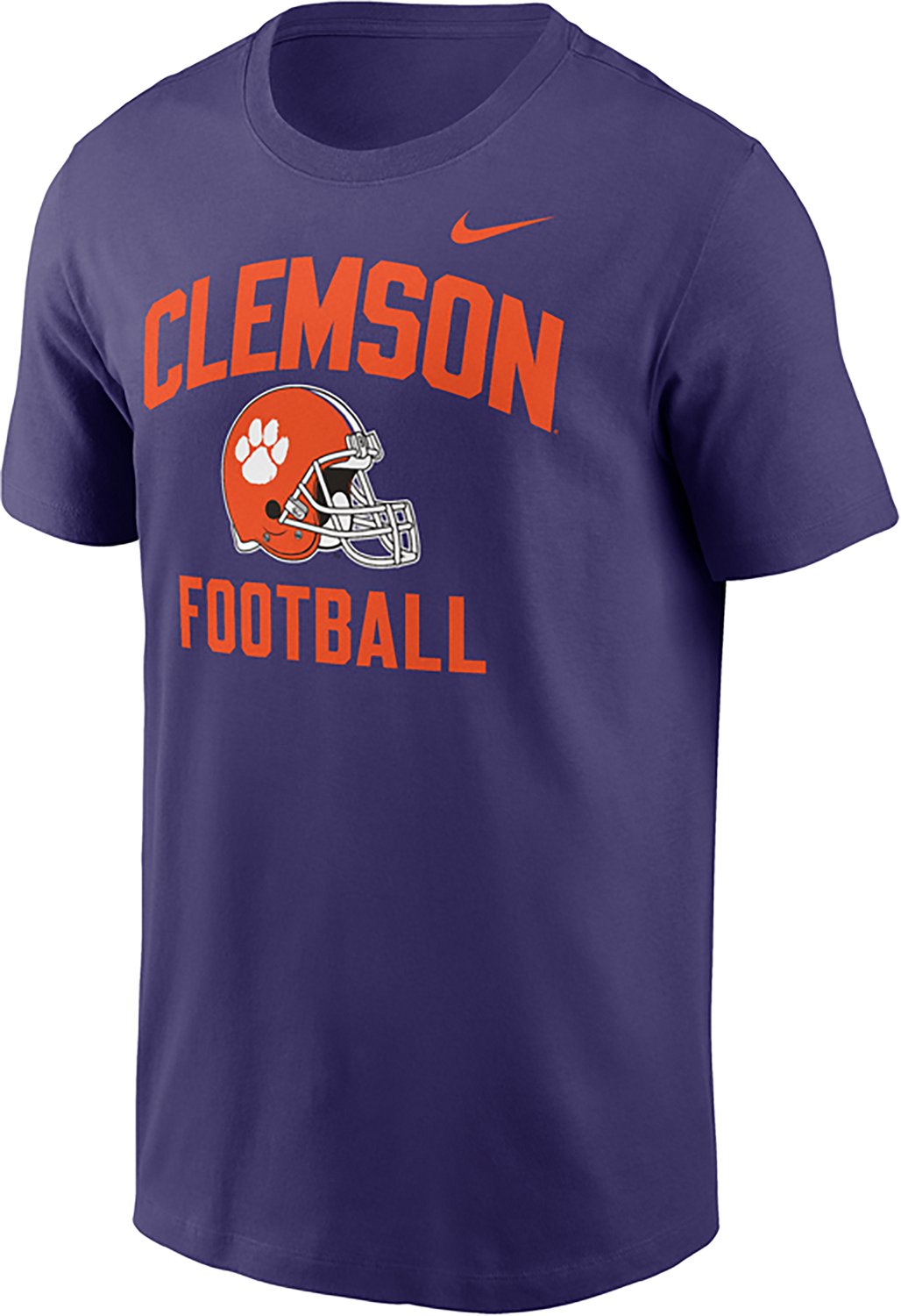 Nike Men's Clemson Team Arch Football Helmet Cotton T-shirt - view number 2