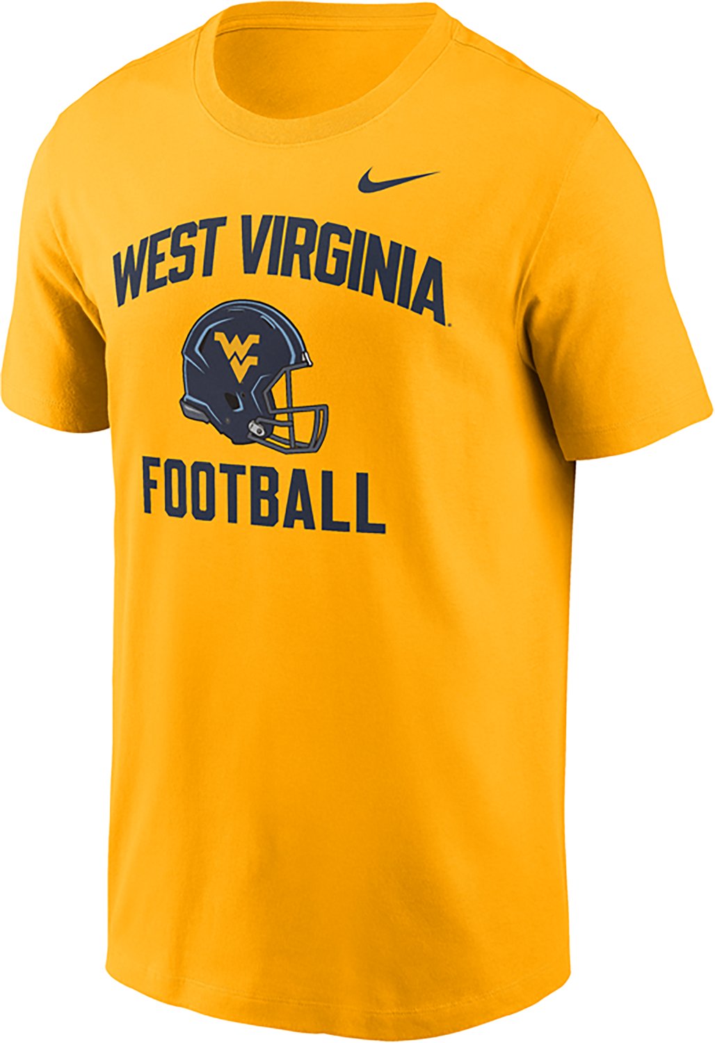 Nike Men's West Virginia Team Arch Football Helmet Cotton T-shirt - view number 2