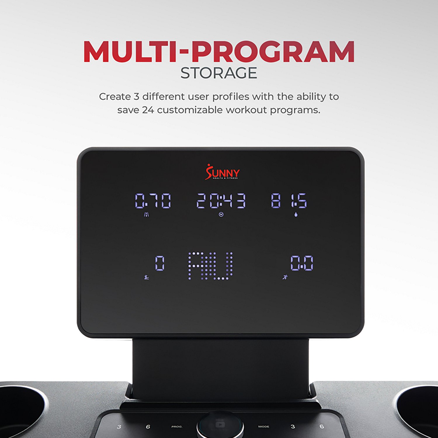 Sunny Health & Fitness Astra Elite Smart Auto Incline Brushless Motor Treadmill - view number 2