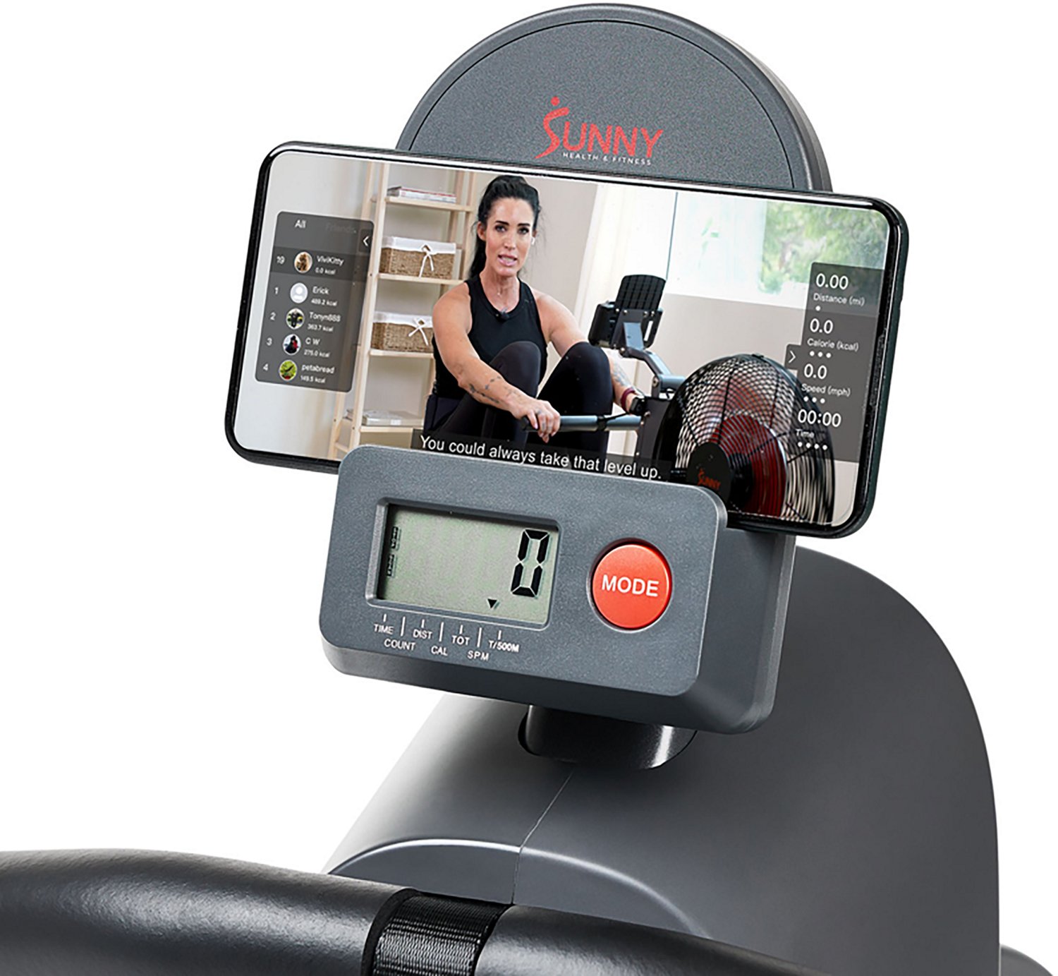 Sunny Health & Fitness SMART Compact Foldable Magnetic Rowing Machine with Bluetooth                                             - view number 4