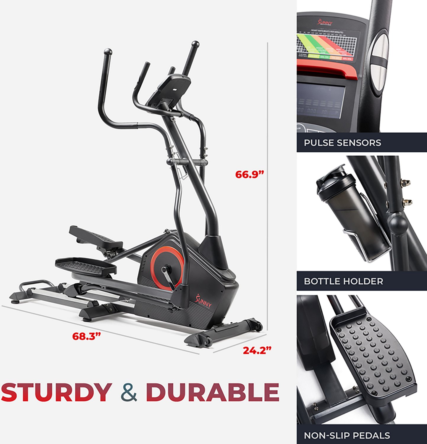 Sunny Health & Fitness Smart Elliptical Machine - view number 6