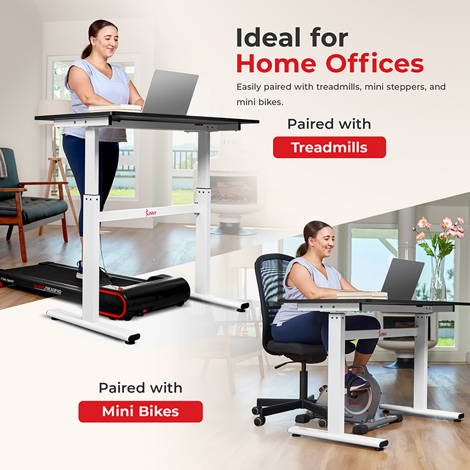 Sunny Health & Fitness Multipurpose Air-Drive Adjustable Standing Desk - view number 5