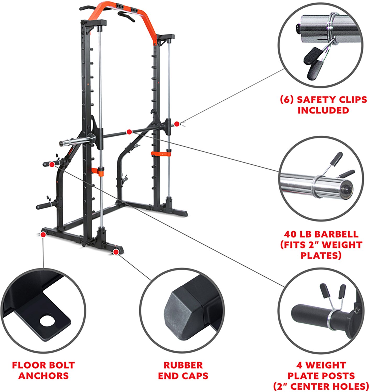 Sunny Health & Fitness Smith Machine Squat Rack Essential Series II - view number 5