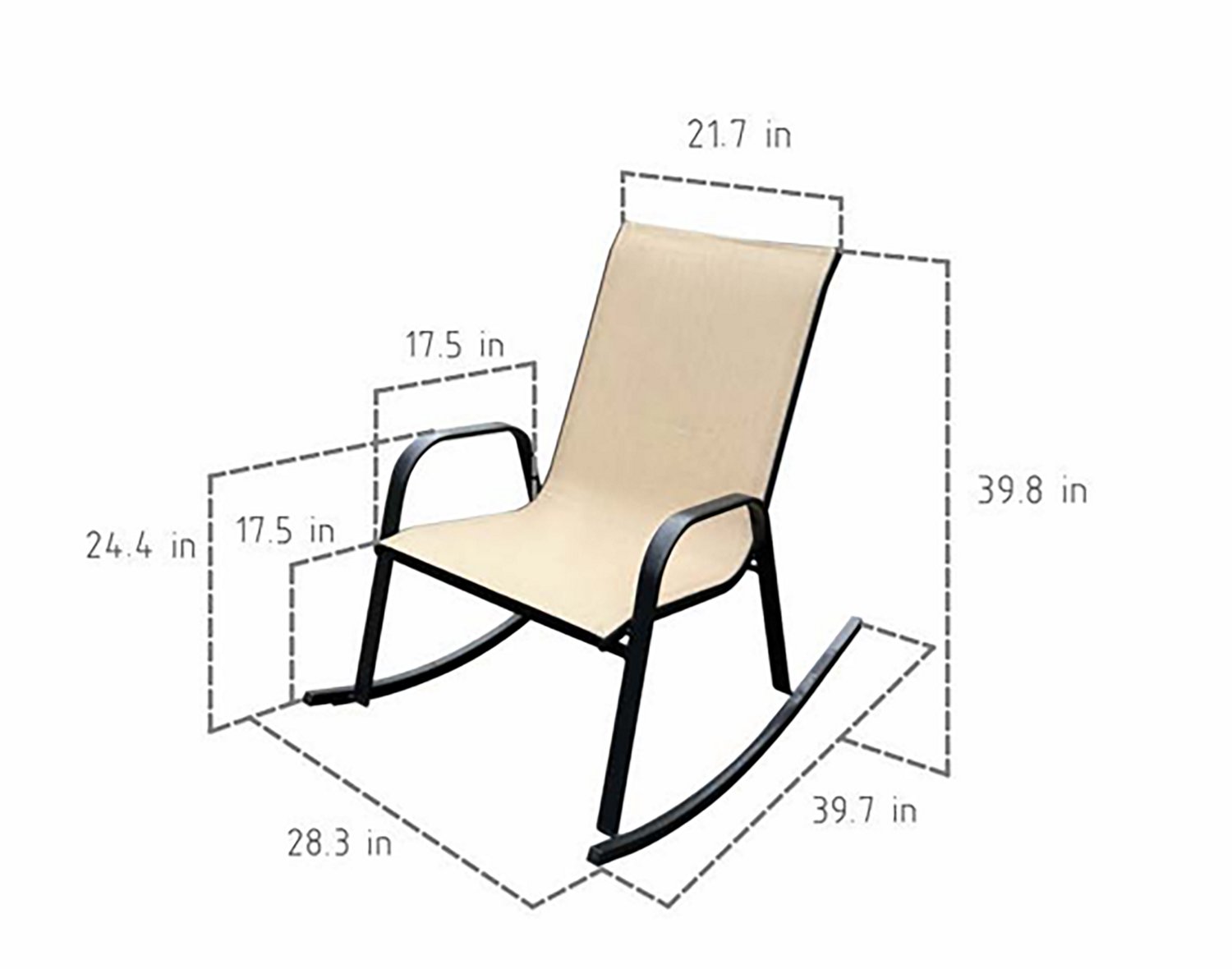 Mosaic Livingston Oversize Sling Stack Rocker Chair  - view number 3