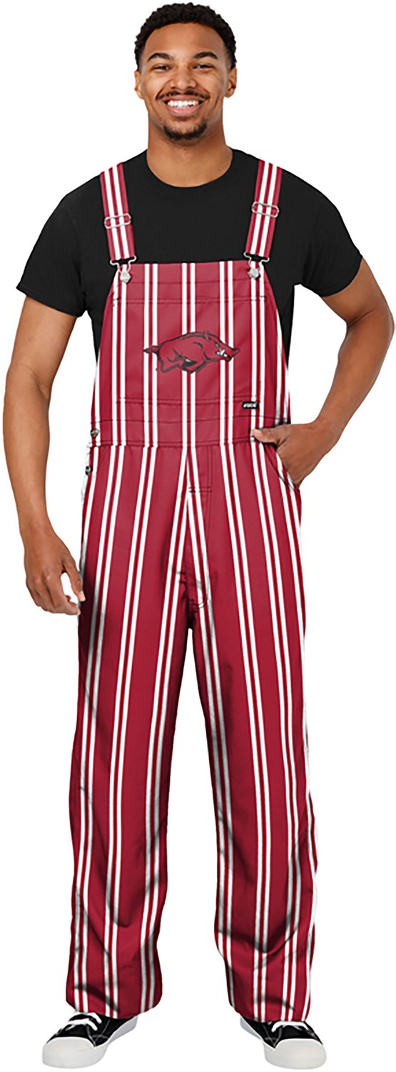 FOCO Men's Arkansas Sideline Spirit Stripe Overalls