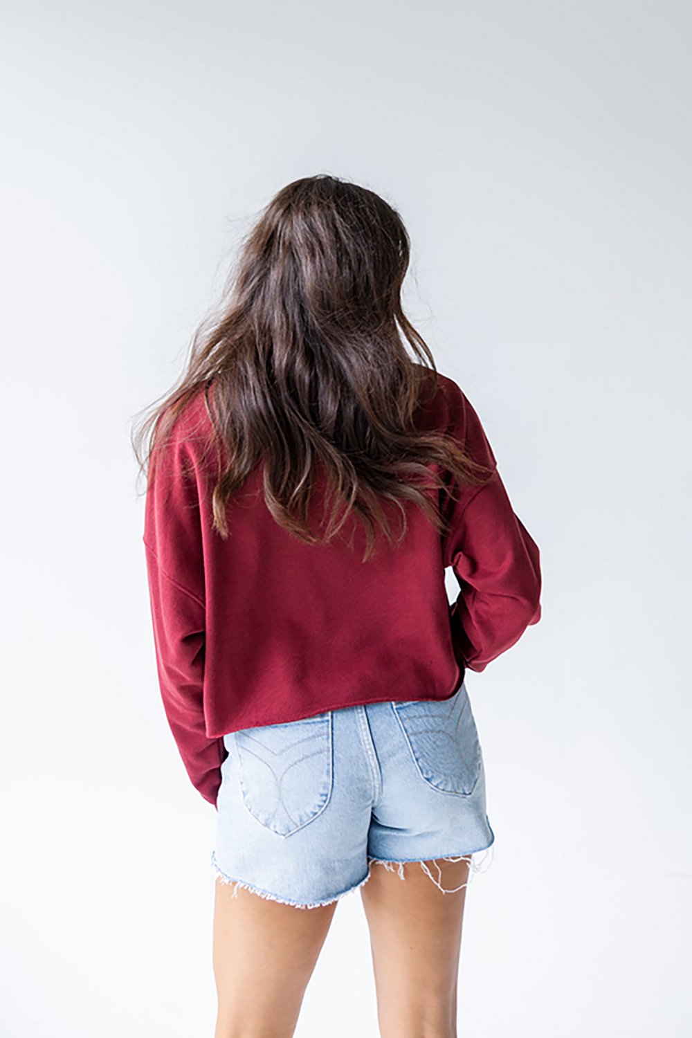 Gameday Social Women's Texas A&M Aggies Perkins Chenille Slogan Cropped Long Sleeve Crew T-shirt - view number 4