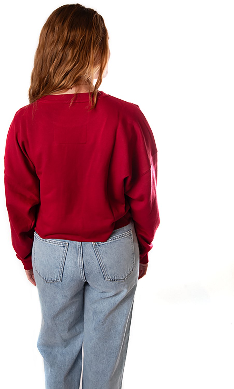 Gameday Social Women's University of Alabama Crimson Tide Perkins Chenille Slogan Cropped Long Sleeve Crew T-shirt - view number 3