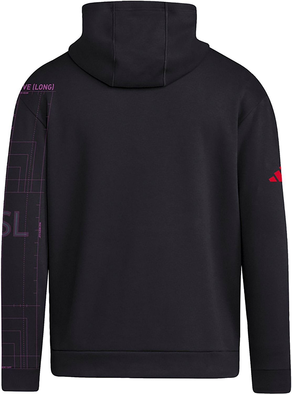 adidas Men's Texas Tech Red Raiders 100 Year Anniversary Football Long Sleeve Graphic Hoodie - view number 2