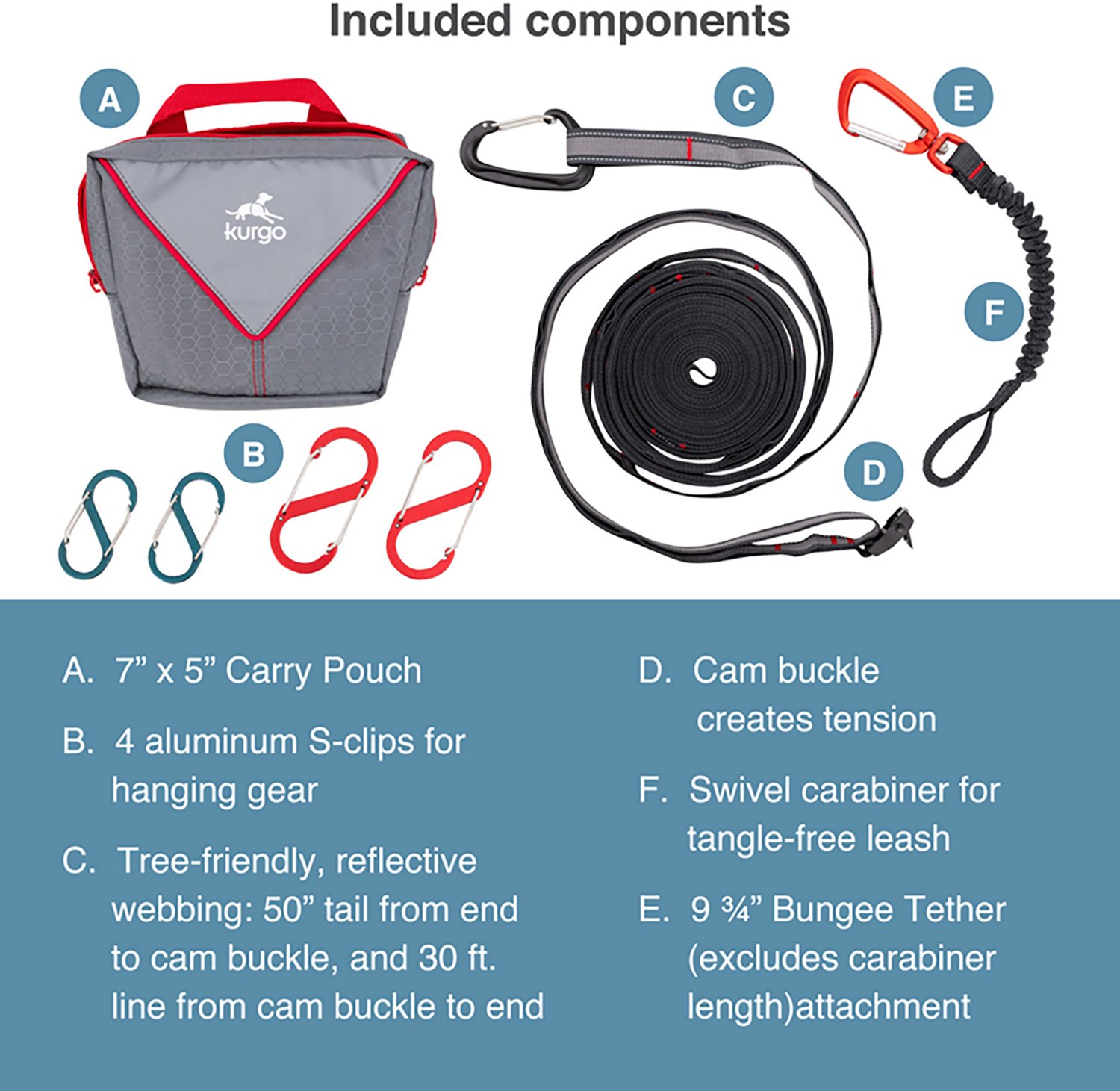 Kurgo Ridgeline Tie Out 30ft Dog Tether - view number 4