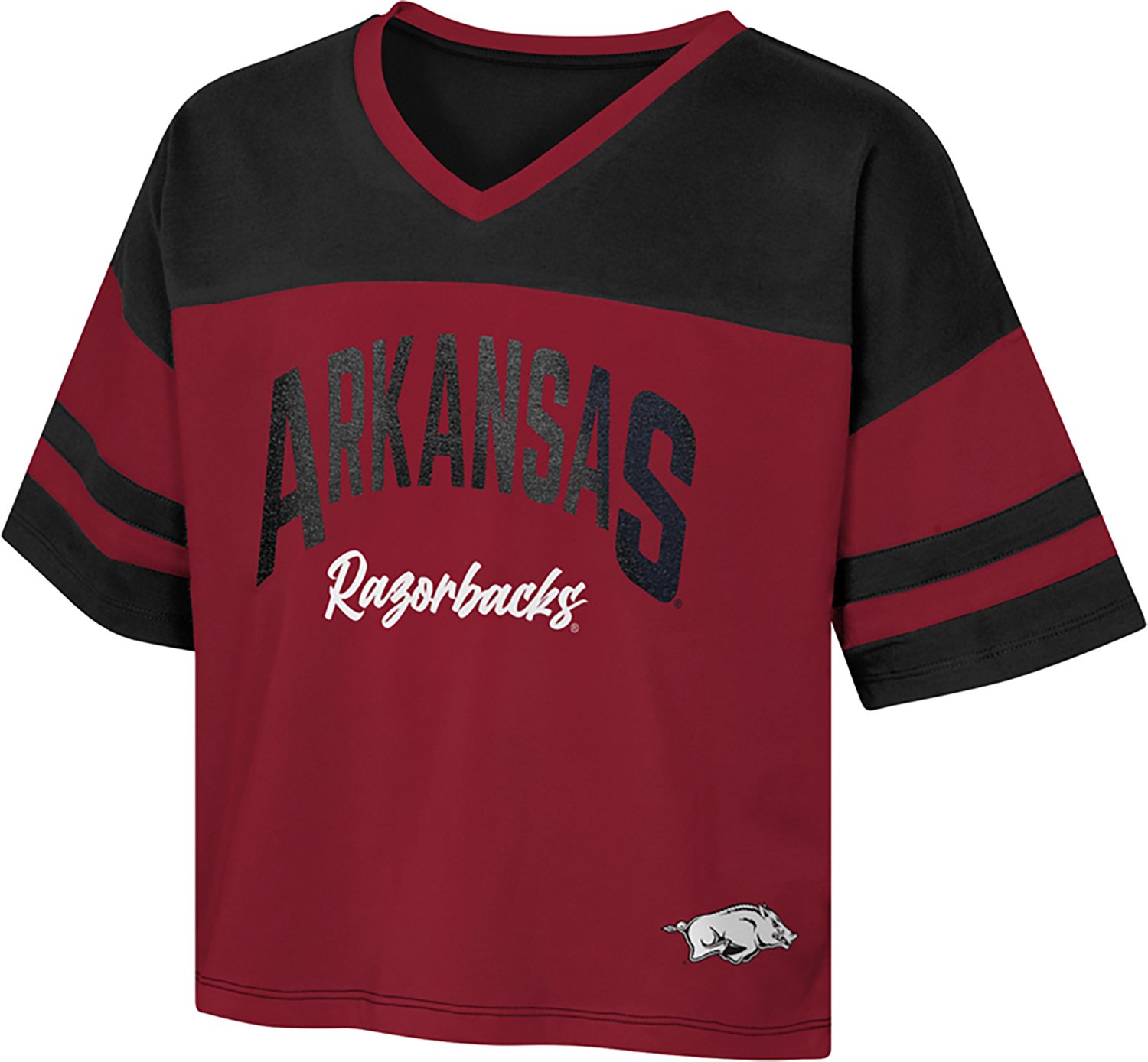 Outerstuff Girls' Arkansas The Play Maker T-shirt - view number 2