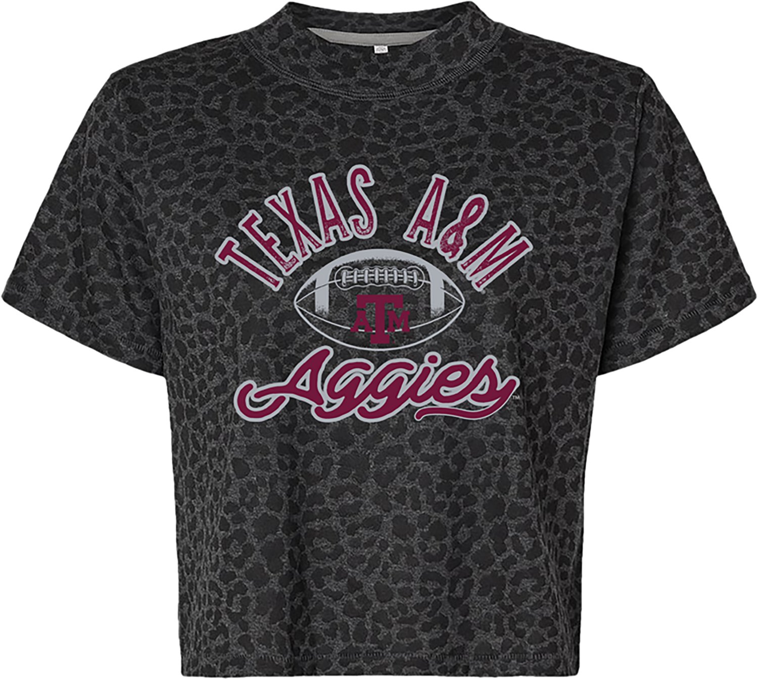 Image One Women's Texas A&M Aggies Simple Football Oversized Crew T-shirt - view number 2