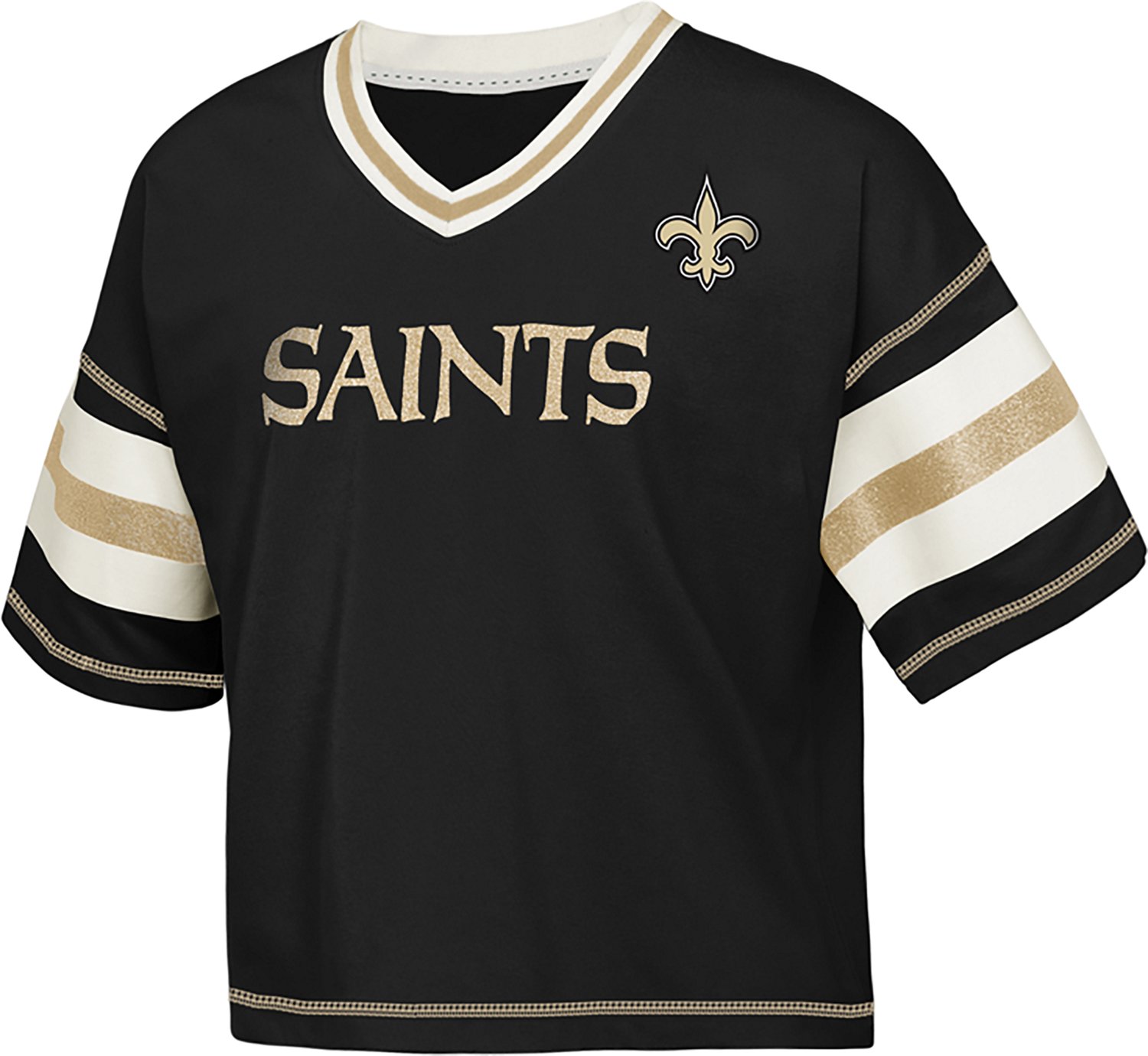Outerstuff Girls' Saints Grid Iron Jersey T-shirt - view number 2