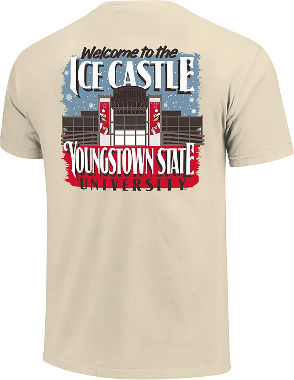 Image One Men's Youngstown State Penguins Stadium Snowbox Comfort Colors Short Sleeve T-shirt - view number 3