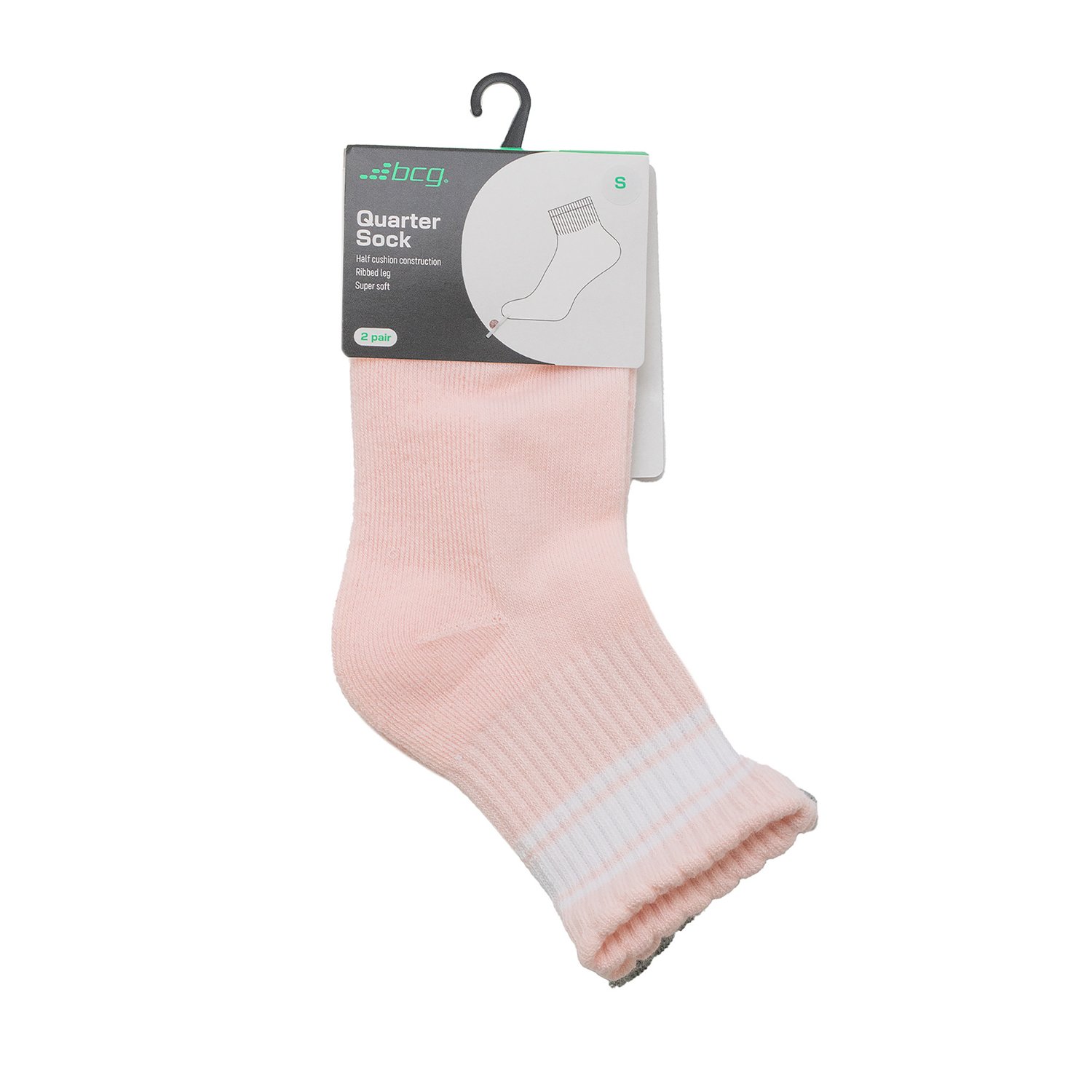 BCG Girls' Varsity Scallop Quarter Socks 2 Pack - view number 2