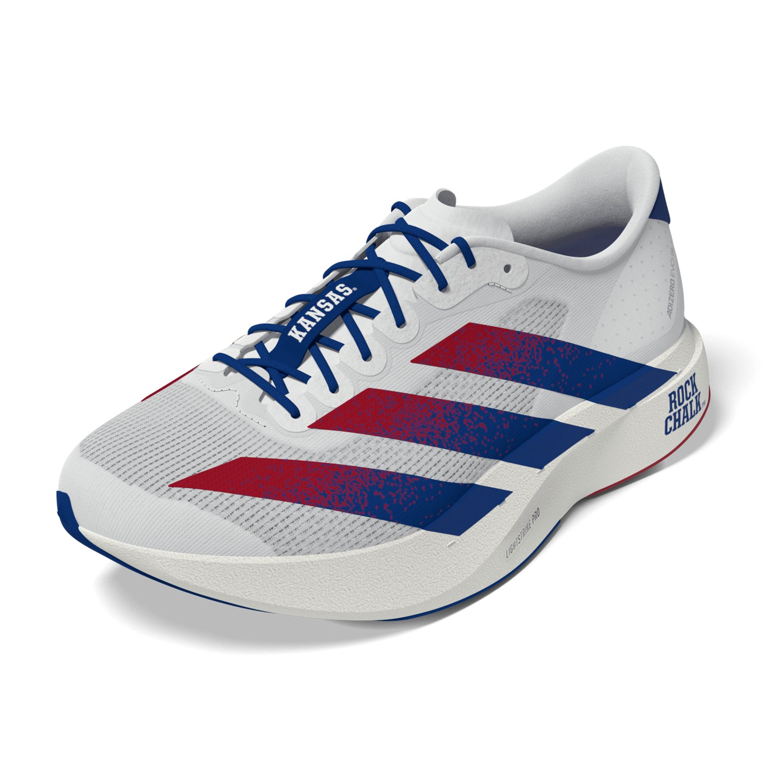 Adidas Adult Kansas Jayhawks Adizero Evo SL Running Shoe - view number 3