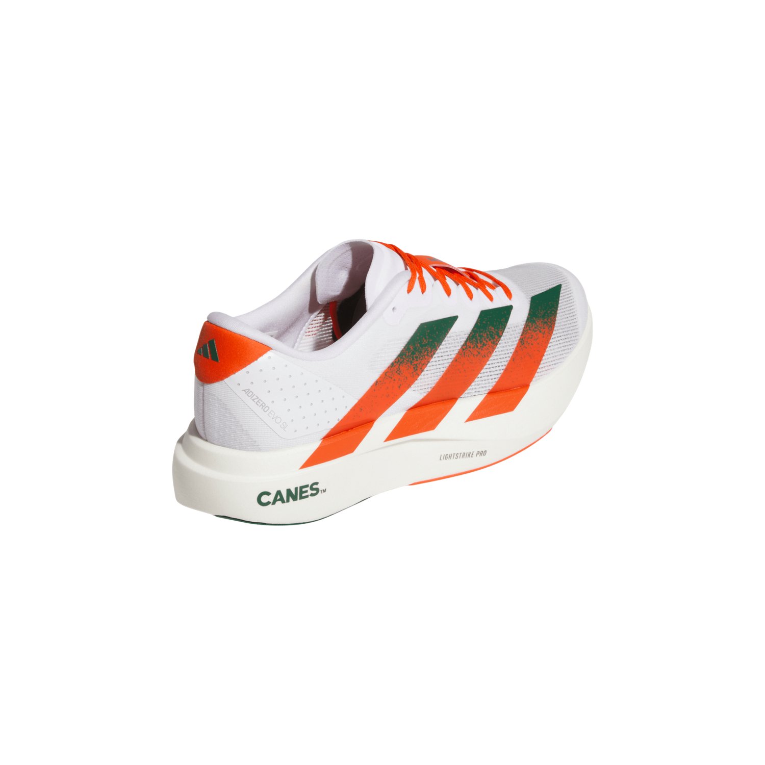Adidas Adult Miami Hurricanes Adizero Evo SL Running Shoe - view number 4