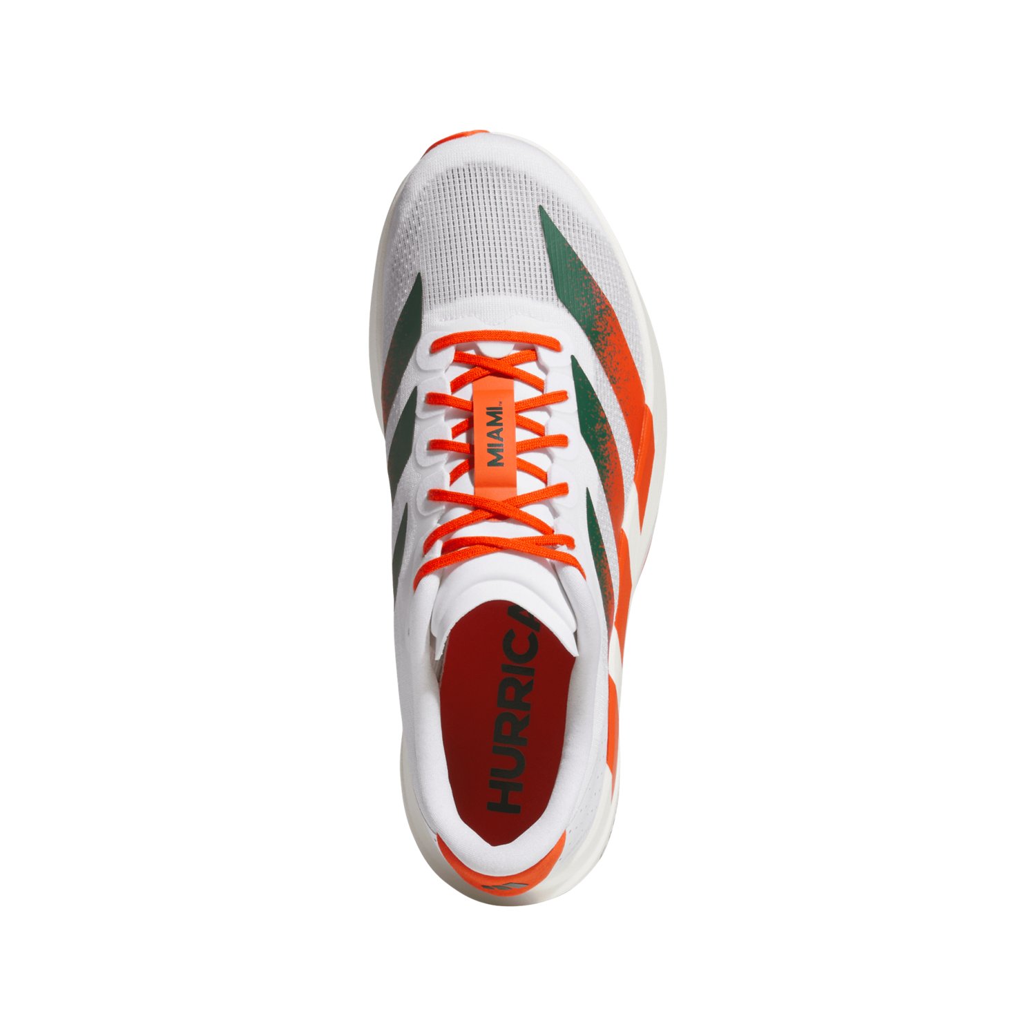 Adidas Adult Miami Hurricanes Adizero Evo SL Running Shoe - view number 5