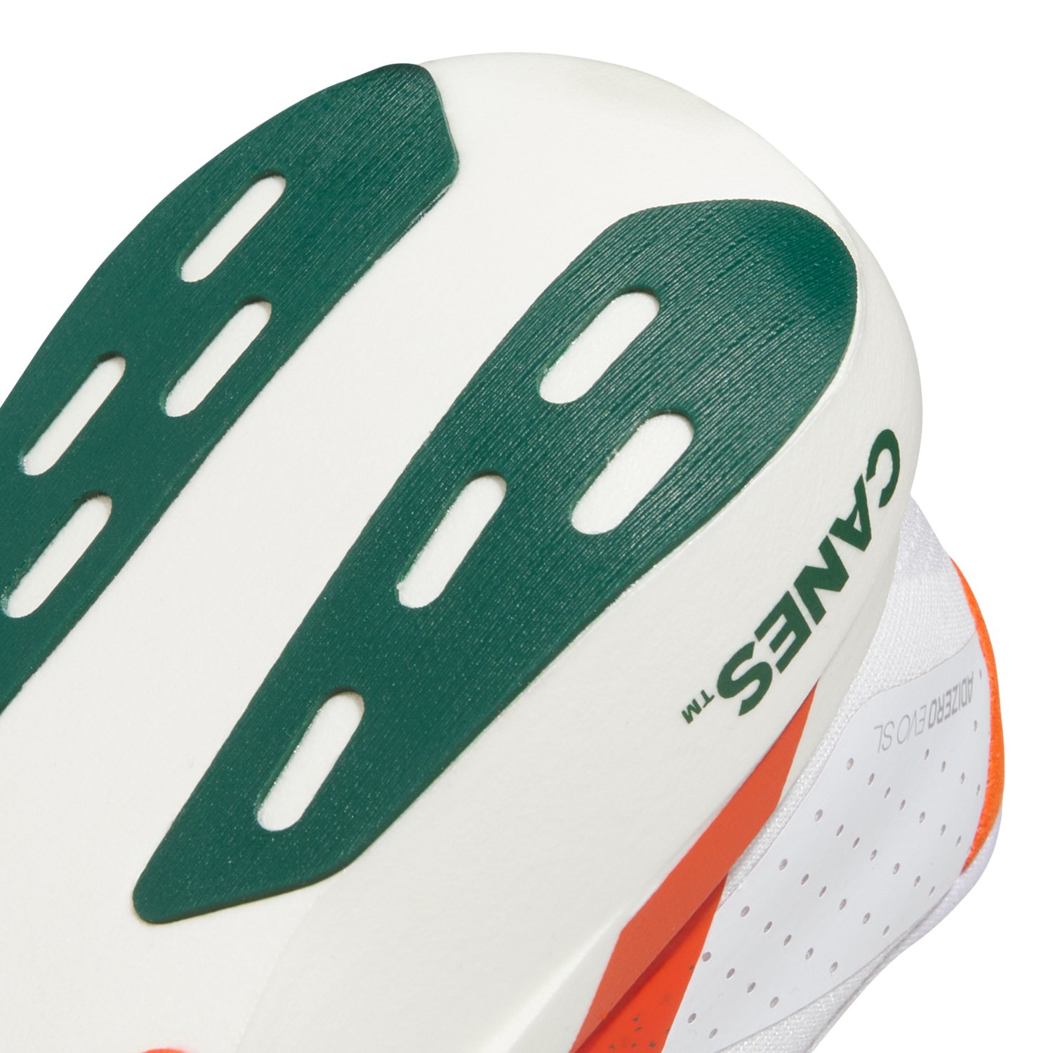 Adidas Adult Miami Hurricanes Adizero Evo SL Running Shoe - view number 8