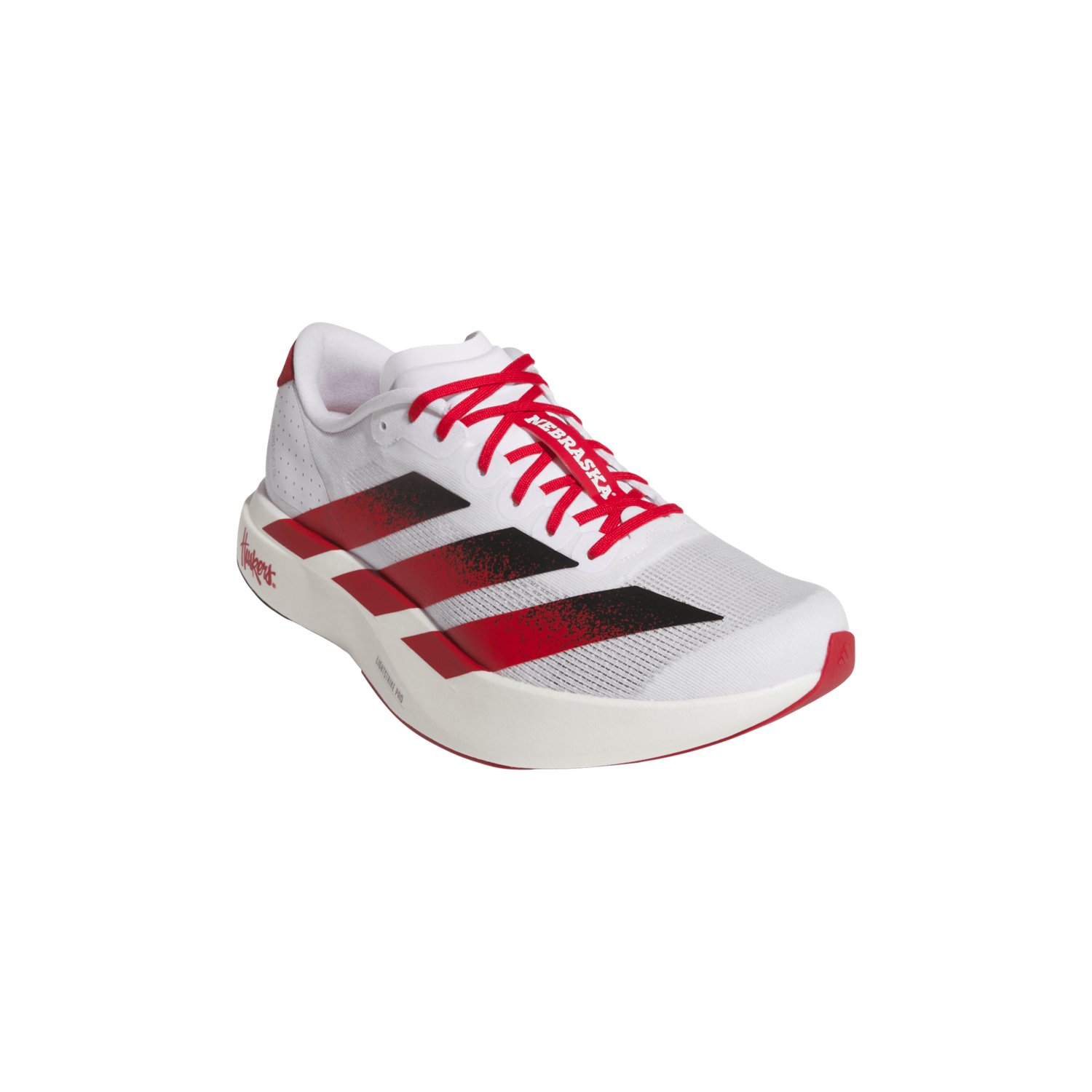 Adidas Adult Nebraska Cornhuskers Adizero Evo SL Running Shoe - view number 3