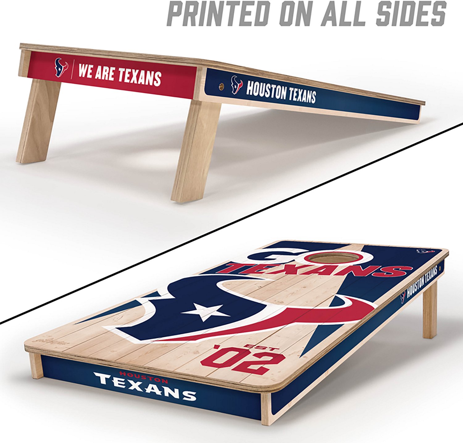 YouTheFan Houston Texans 2 ft x 4 ft Solid Wood Cornhole Set - view number 3
