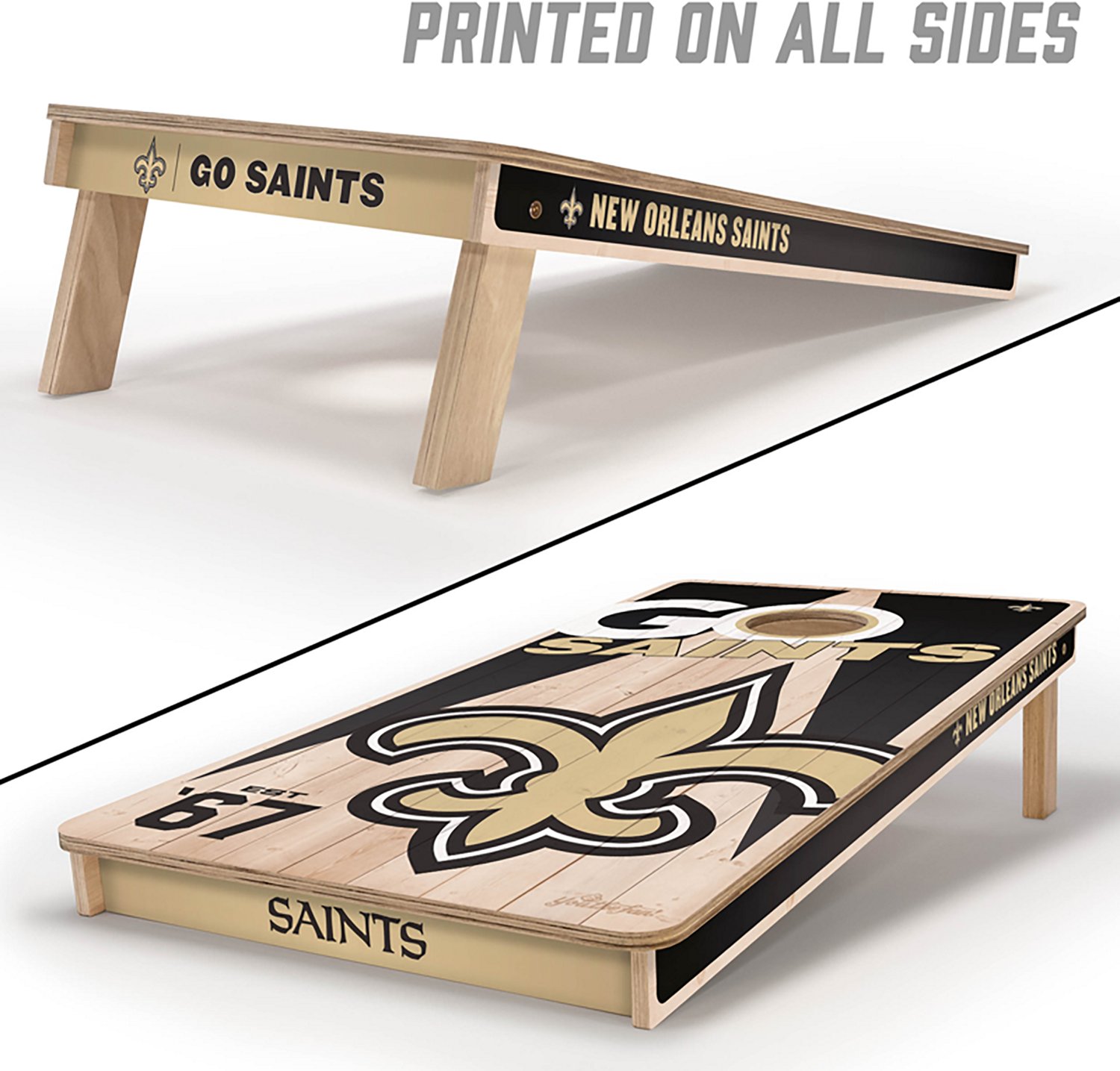 YouTheFan New Orleans Saints 2 ft x 4 ft Solid Wood Cornhole Set - view number 3
