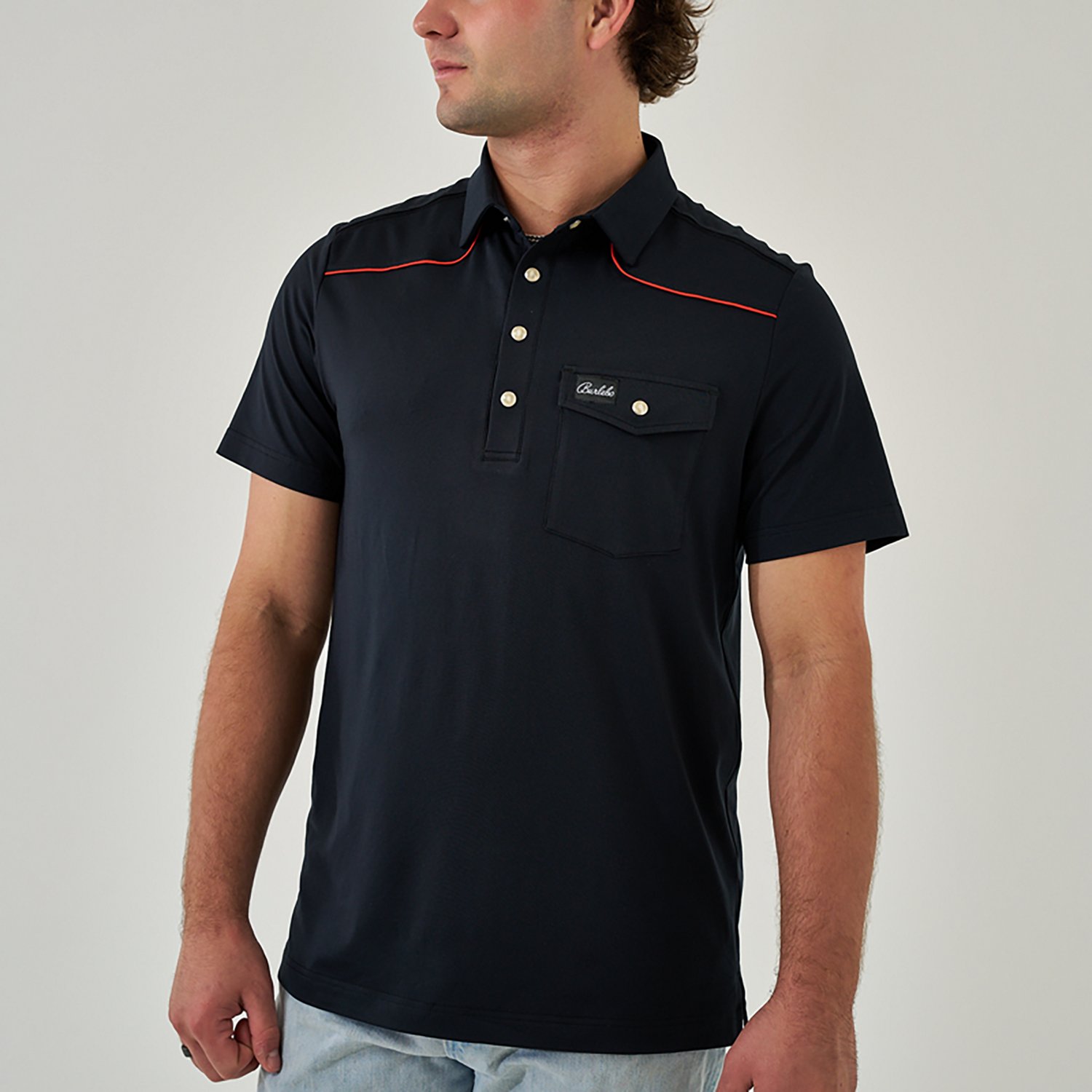 Burlebo Men's Peal Snap Performance Short Sleeve Polo Shirt - view number 1