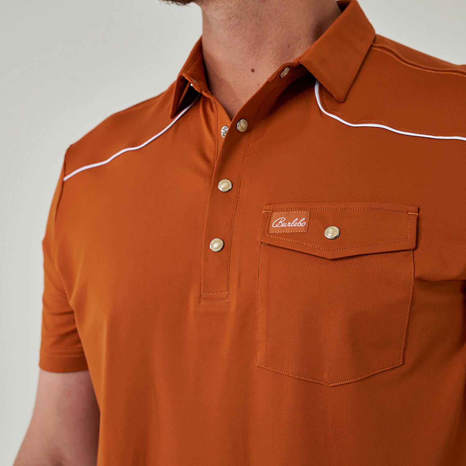 Burlebo Men's Peal Snap Performance Short Sleeve Polo Shirt - view number 2