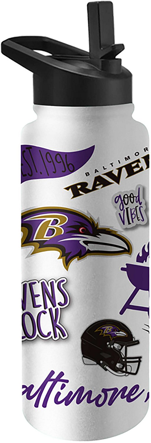 Logo Brands Ravens Native 34 oz Quencher Bottle