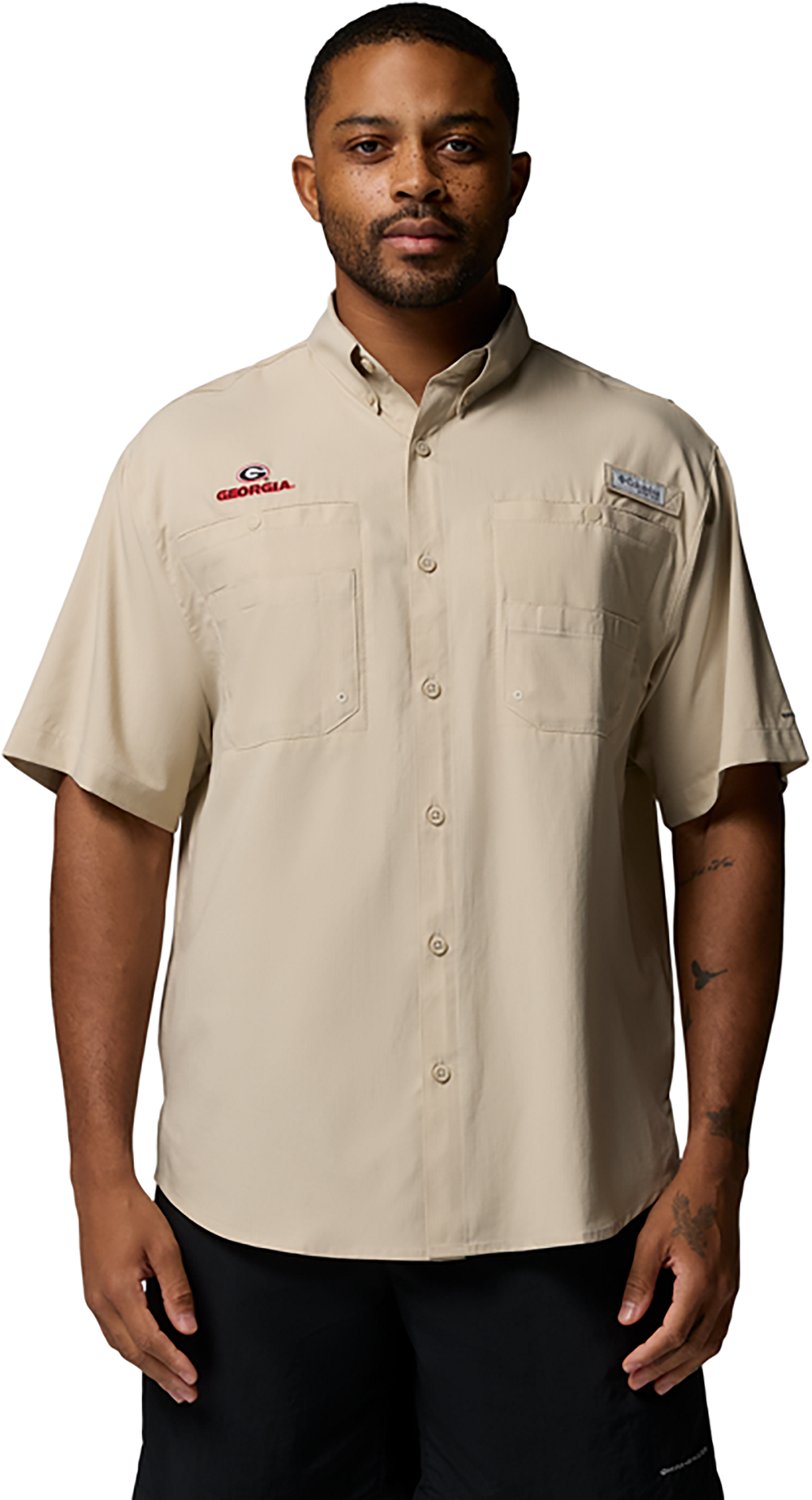 Columbia Sportswear Men's Georgia Bulldogs Collegiate PFG Tamiami Short Sleeve Shirt.