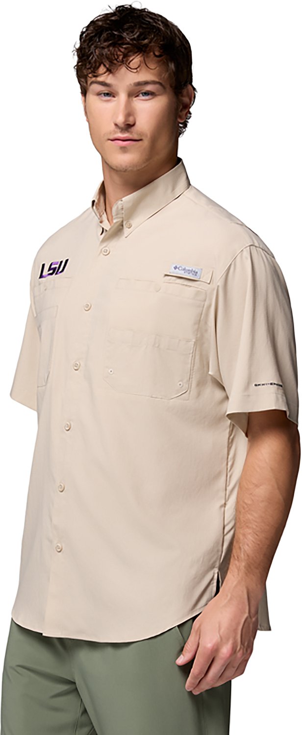 Columbia Sportswear Men's LSU Tigers Collegiate PFG Tamiami Short Sleeve Shirt - view number 2