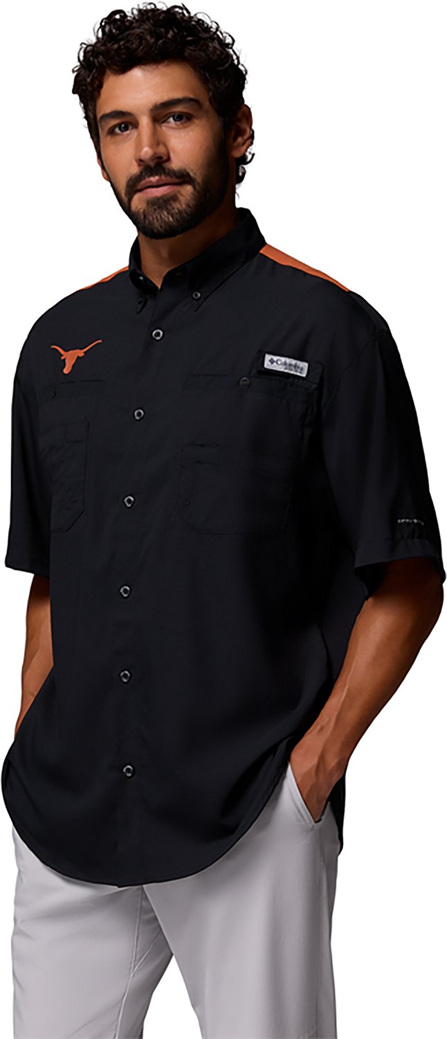 Columbia Sportswear Men's University of Texas CLG Tamiami Colorblock Button-Up Shirt - view number 2