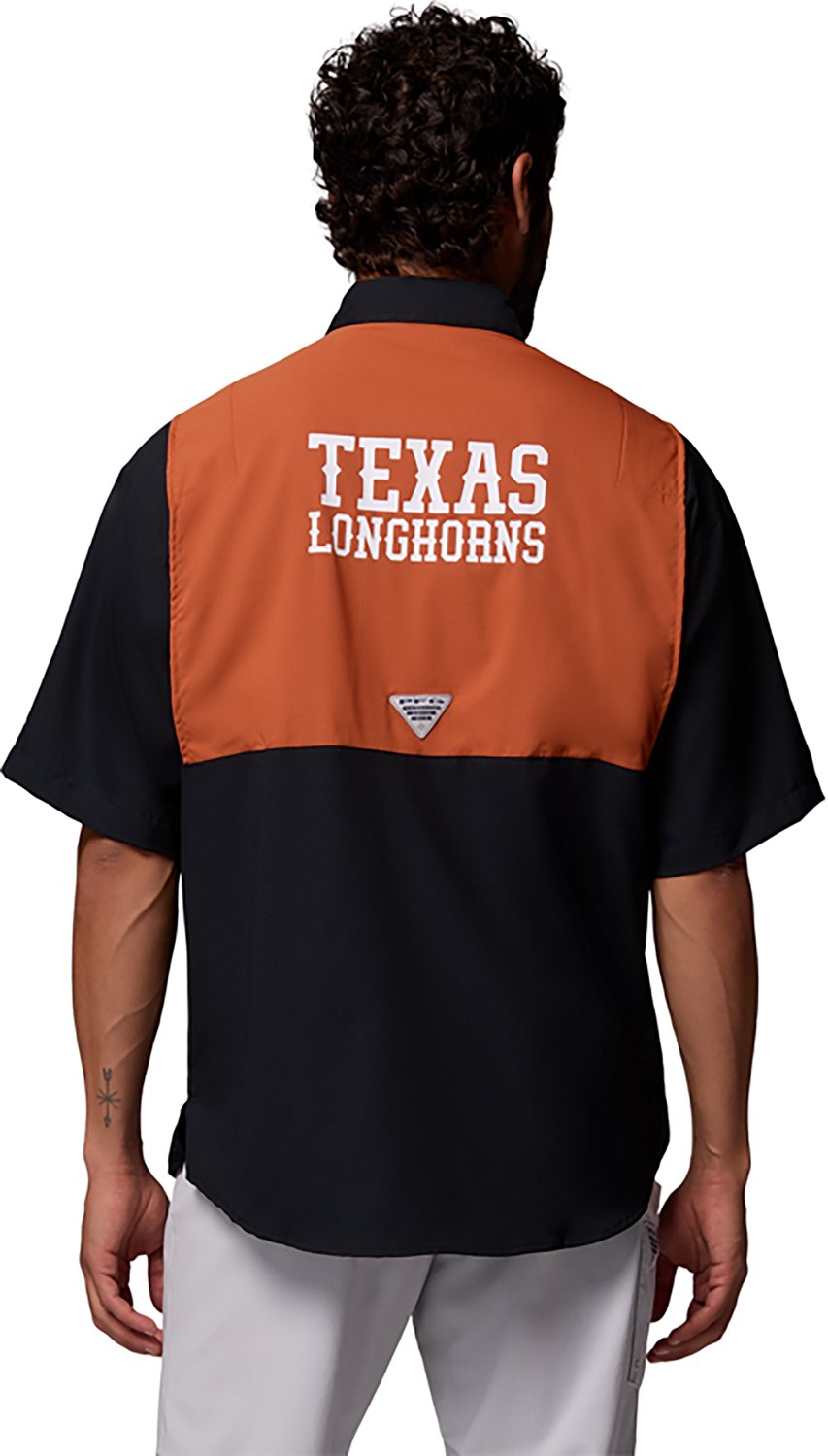 Columbia Sportswear Men's University of Texas CLG Tamiami Colorblock Button-Up Shirt - view number 3