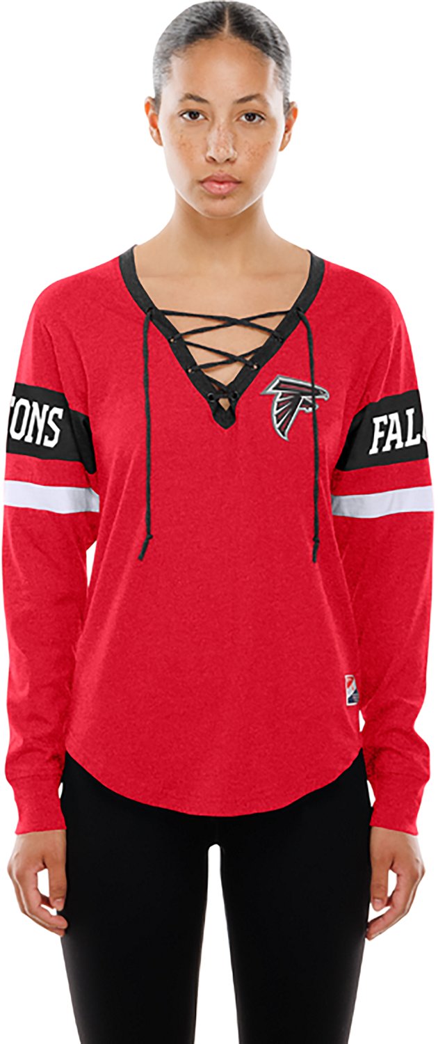 New Era Women's Atlanta Falcons Lace Up Long Sleeve Graphic T-shirt  - view number 3